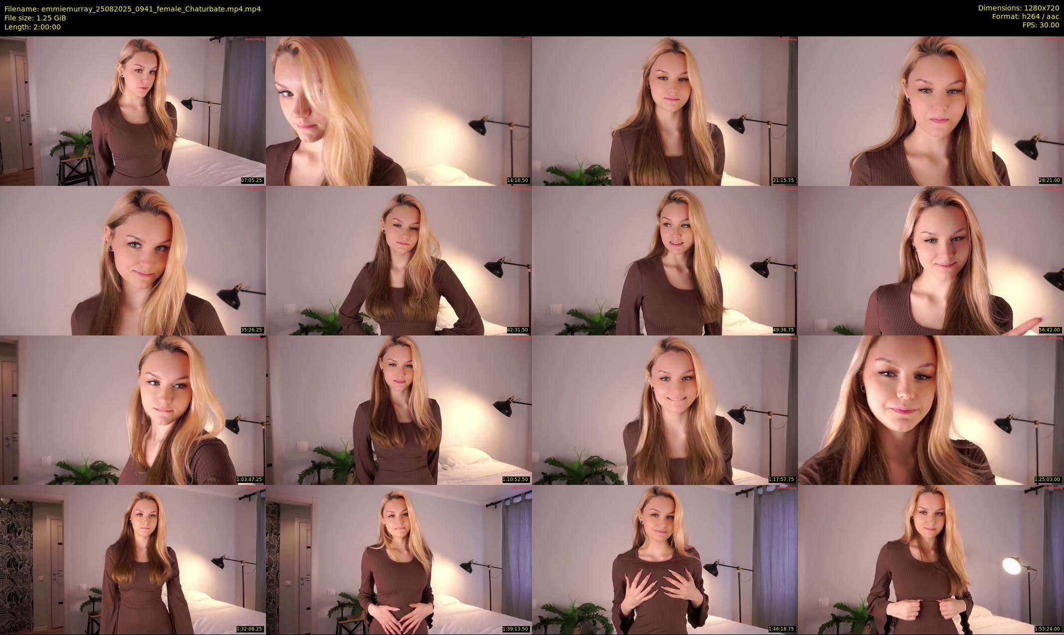 emmiemurray — 120 minute Chaturbate female cam show recording, 720p, Aug 25, 2025