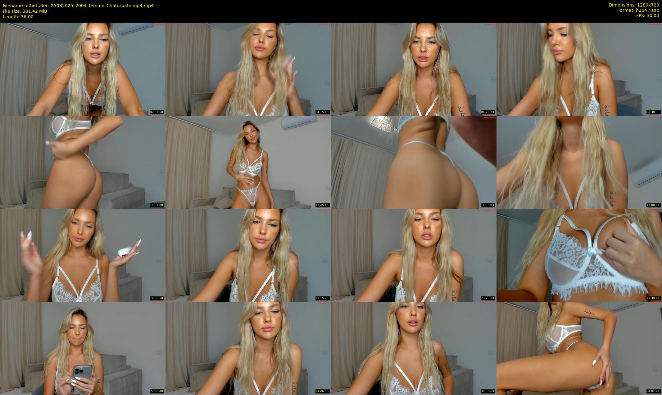 ethel_alen — 36 minute Chaturbate female cam show recording, 720p, Aug 25, 2025