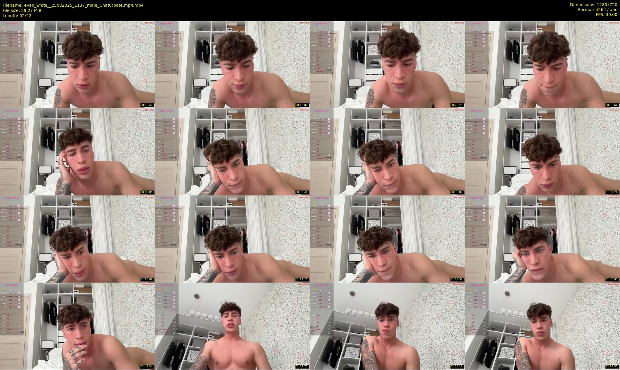 evan_white_ — 3 minute Chaturbate male cam show recording, 720p, Aug 25, 2025