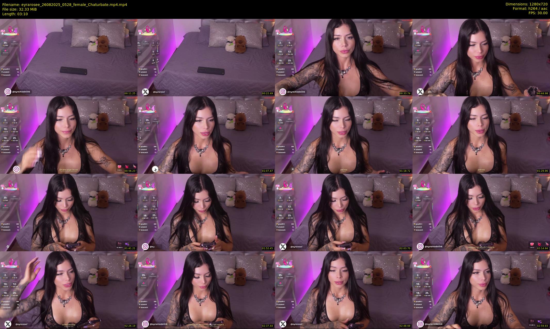 eyrarosee — 4 minute Chaturbate female cam show recording, 720p, Aug 26, 2025