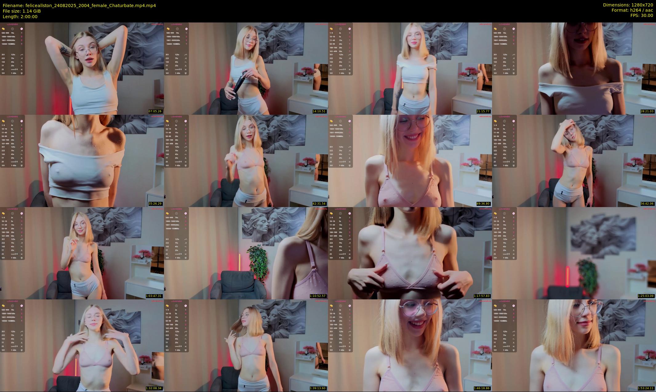 feliceallston — 120 minute Chaturbate female cam show recording, 720p, Aug 24, 2025