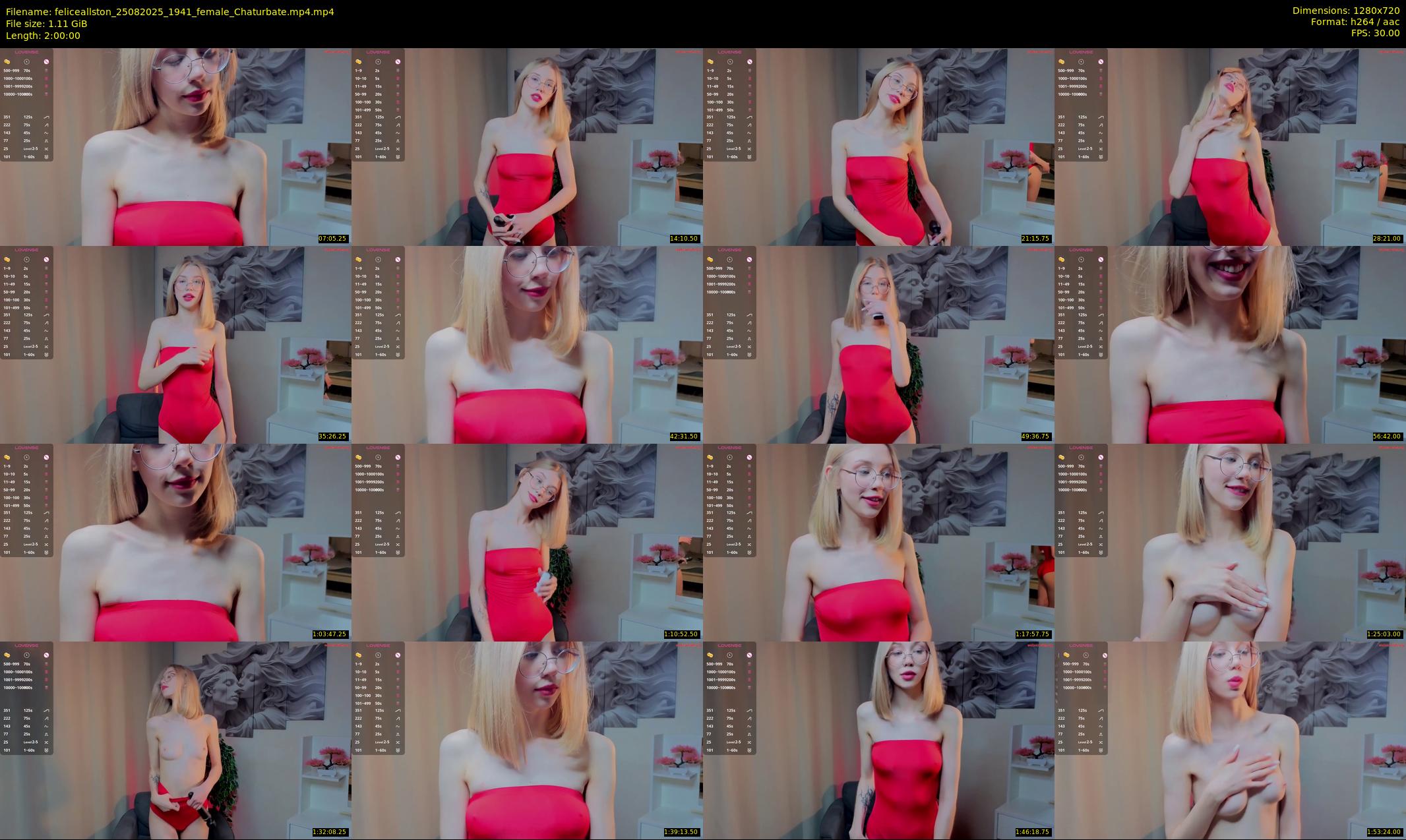 feliceallston — 120 minute Chaturbate female cam show recording, 720p, Aug 25, 2025