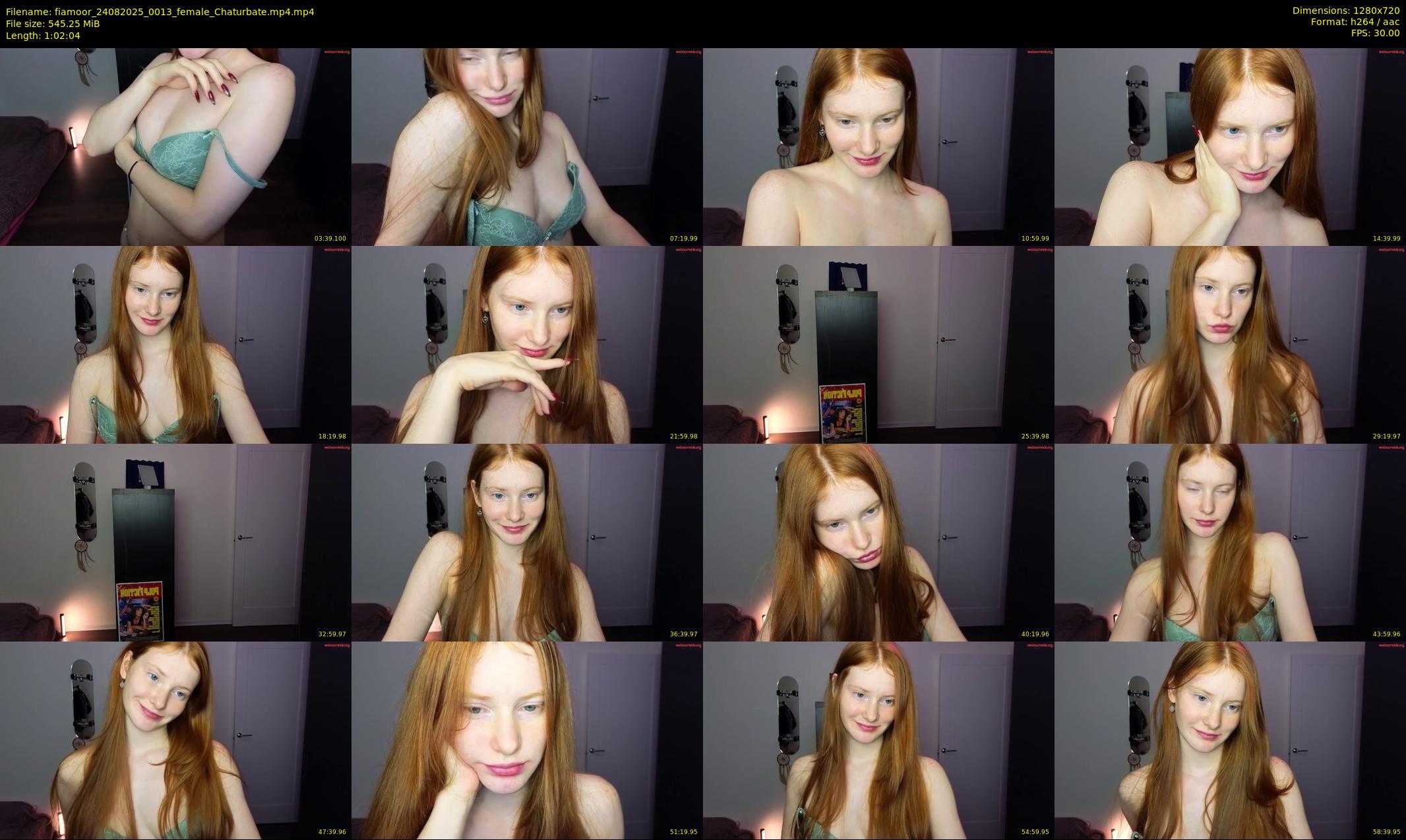 fiamoor — 63 minute Chaturbate female cam show recording, 720p, Aug 24, 2025