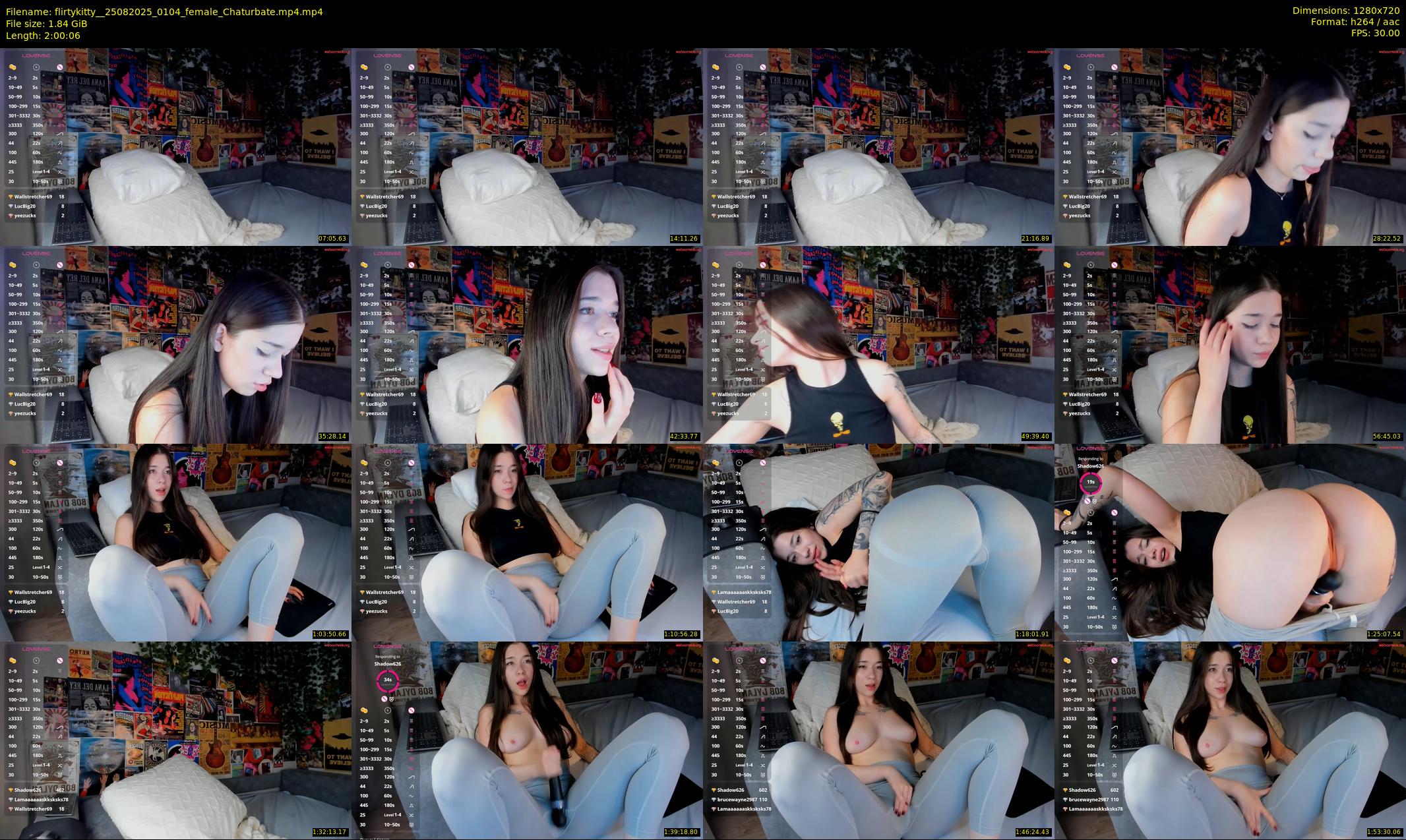 flirtykitty_ — 121 minute Chaturbate female cam show recording, 720p, Aug 25, 2025