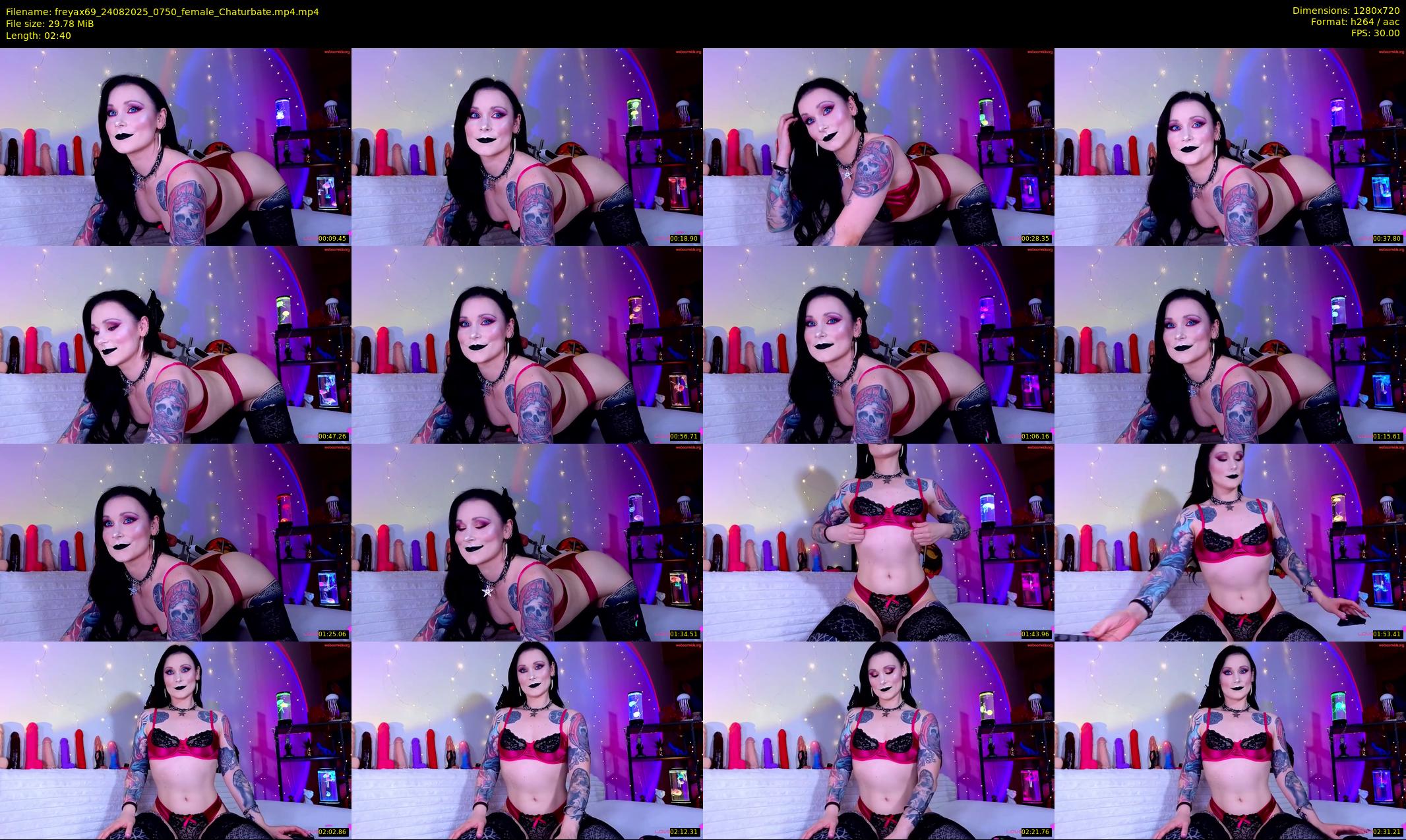 freyax69 — 3 minute Chaturbate female cam show recording, 720p, Aug 24, 2025