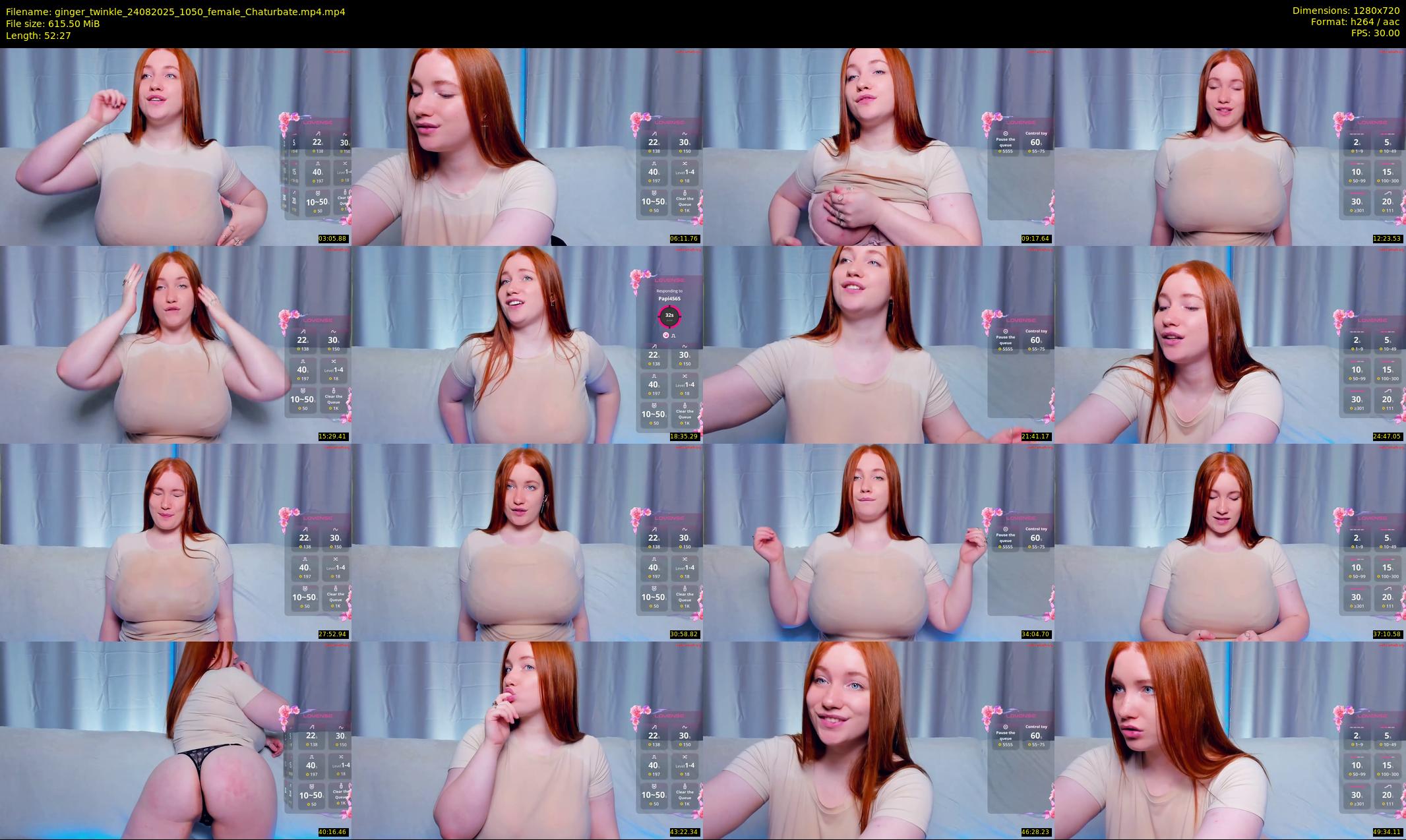 ginger_twinkle — 53 minute Chaturbate female cam show recording, 720p, Aug 24, 2025