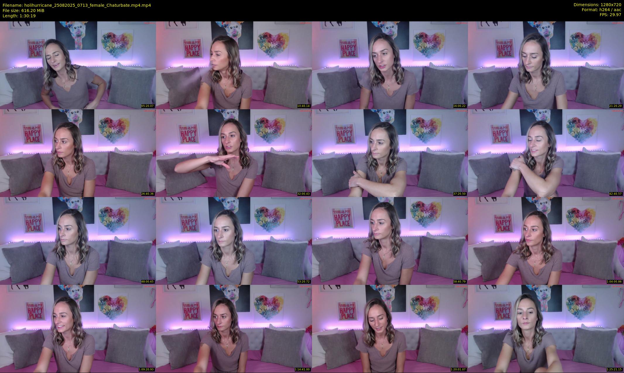 holihurricane — 91 minute Chaturbate female cam show recording, 720p, Aug 25, 2025