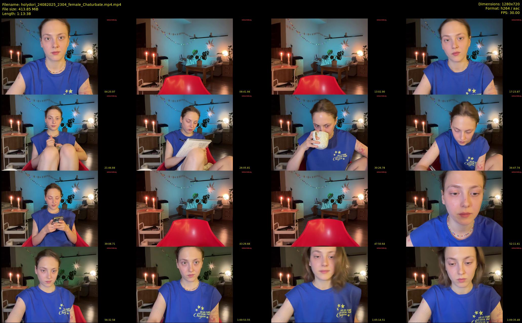 holydori — 74 minute Chaturbate female cam show recording, 720p, Aug 24, 2025