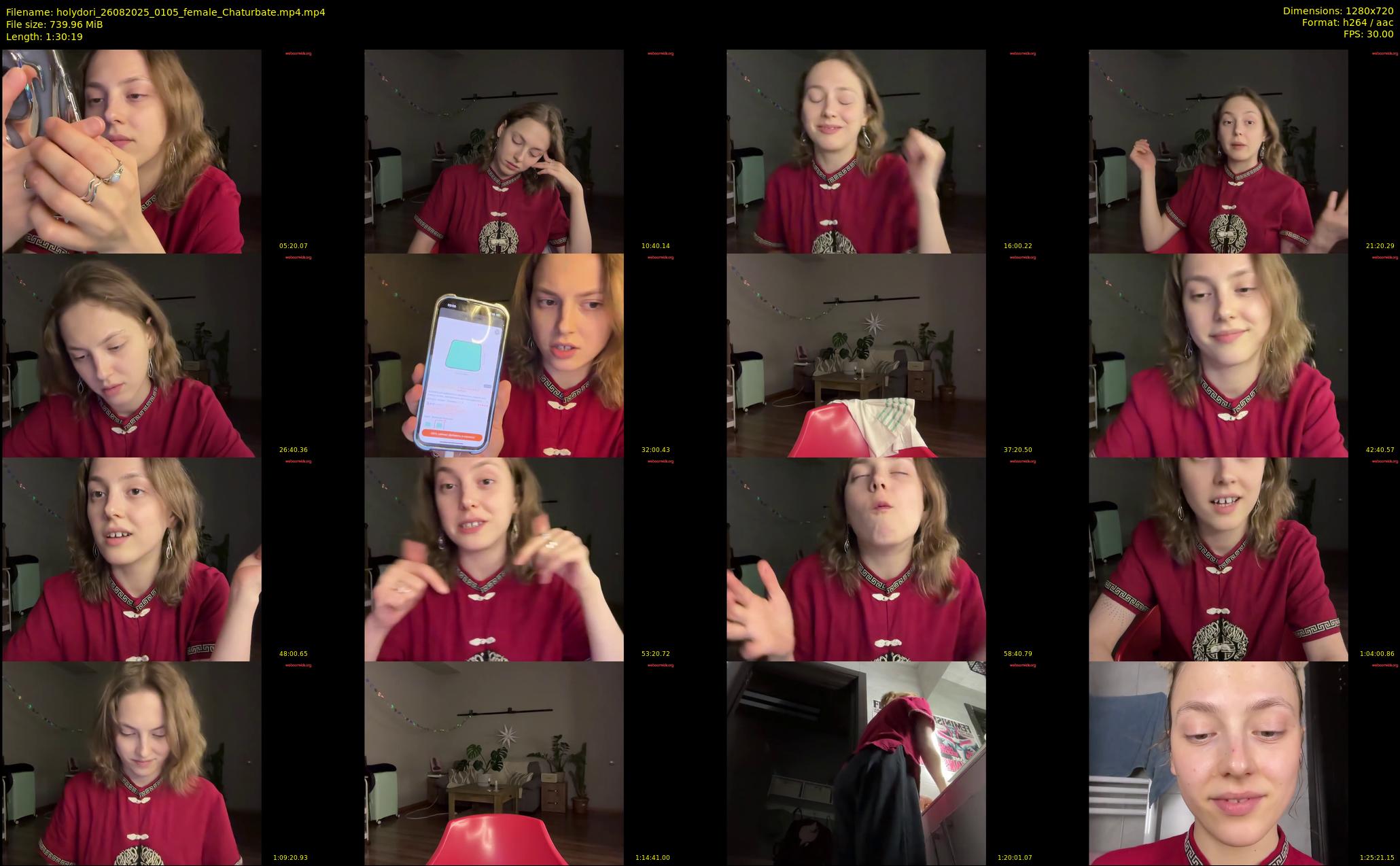 holydori — 91 minute Chaturbate female cam show recording, 720p, Aug 26, 2025