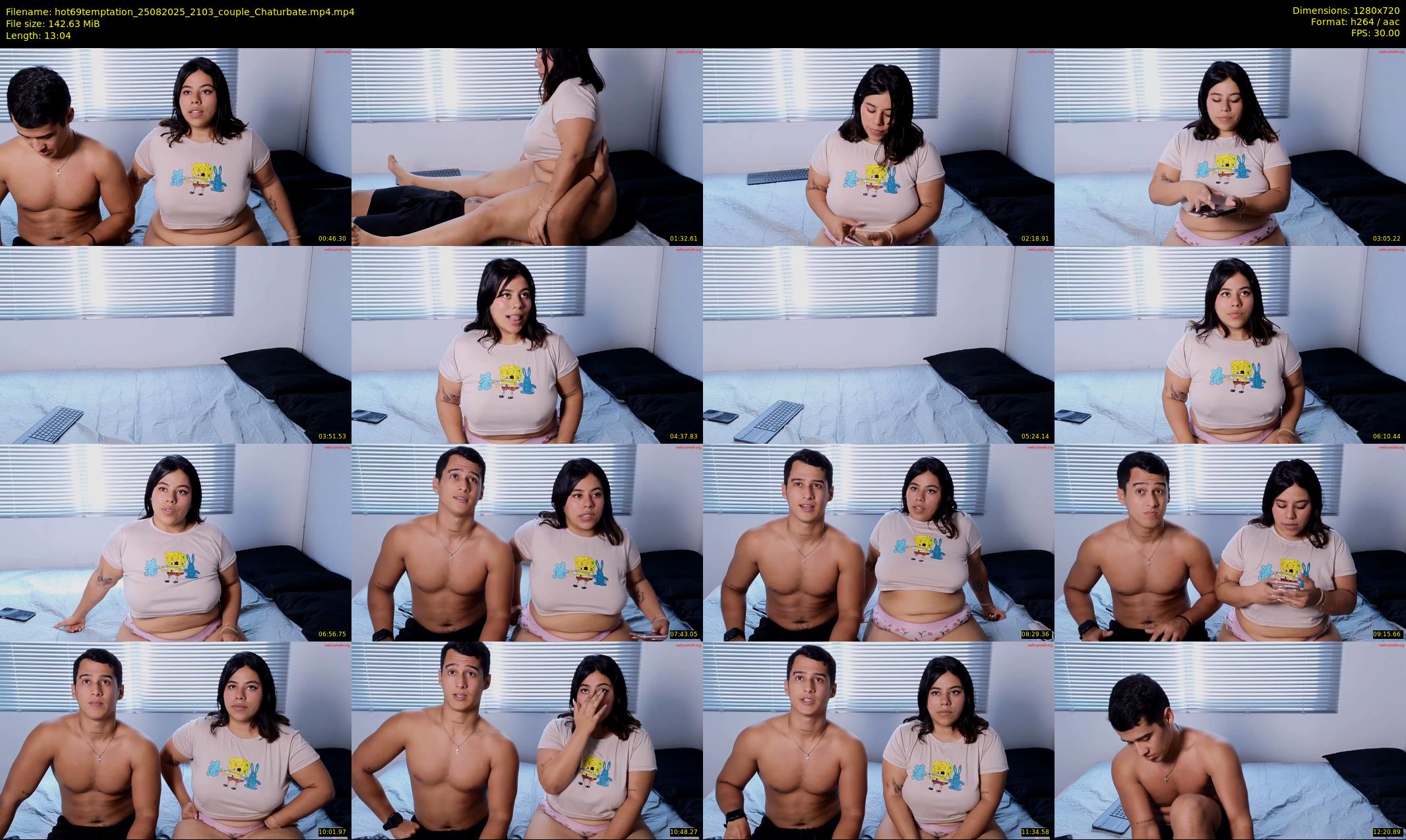 hot69temptation — 14 minute Chaturbate couple cam show recording, 720p, Aug 25, 2025