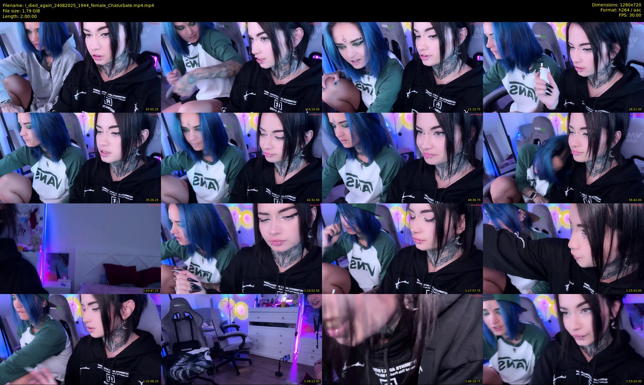 i_died_again — 120 minute Chaturbate female cam show recording, 720p, Aug 24, 2025