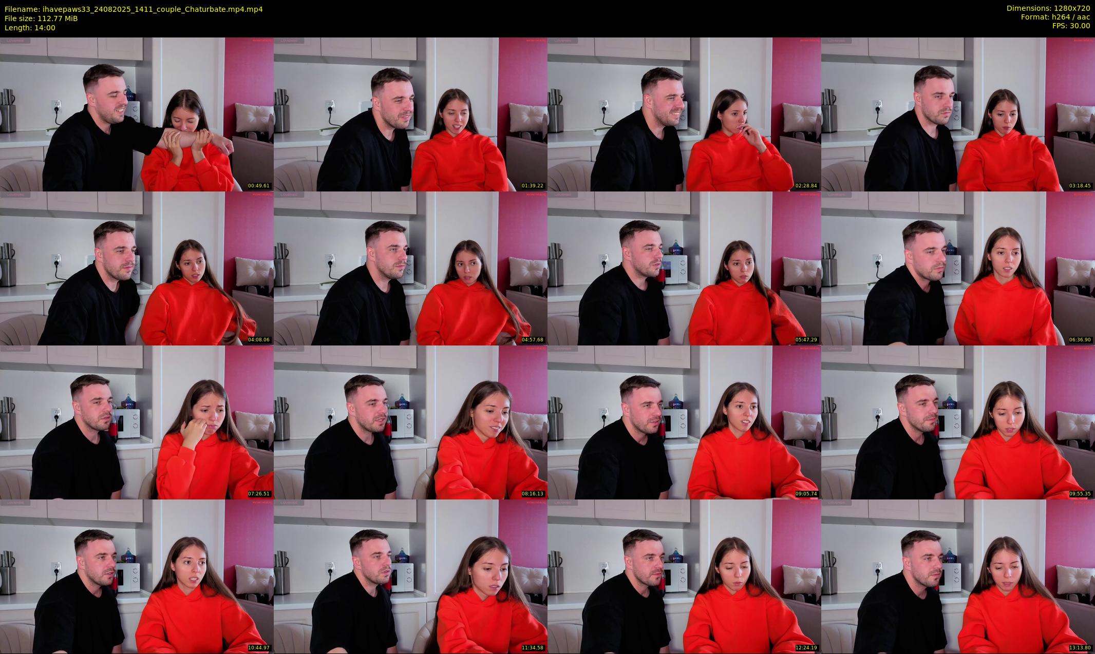 ihavepaws33 — 14 minute Chaturbate couple cam show recording, 720p, Aug 24, 2025