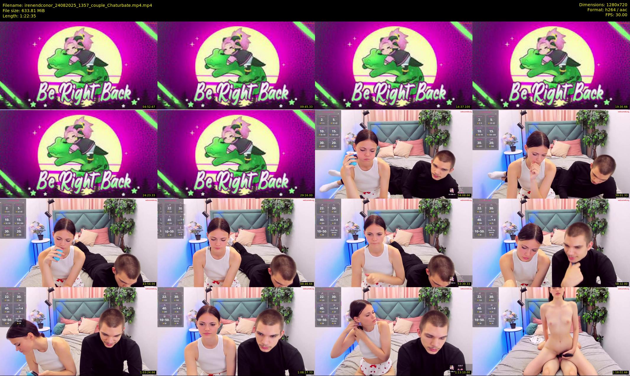 irenendconor — 83 minute Chaturbate couple cam show recording, 720p, Aug 24, 2025