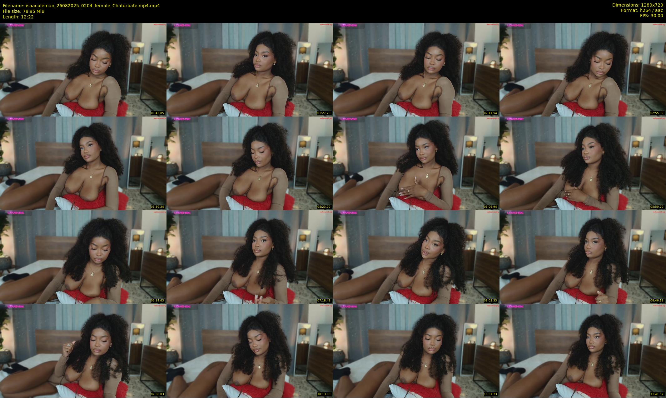 isaacoleman — 13 minute Chaturbate female cam show recording, 720p, Aug 26, 2025
