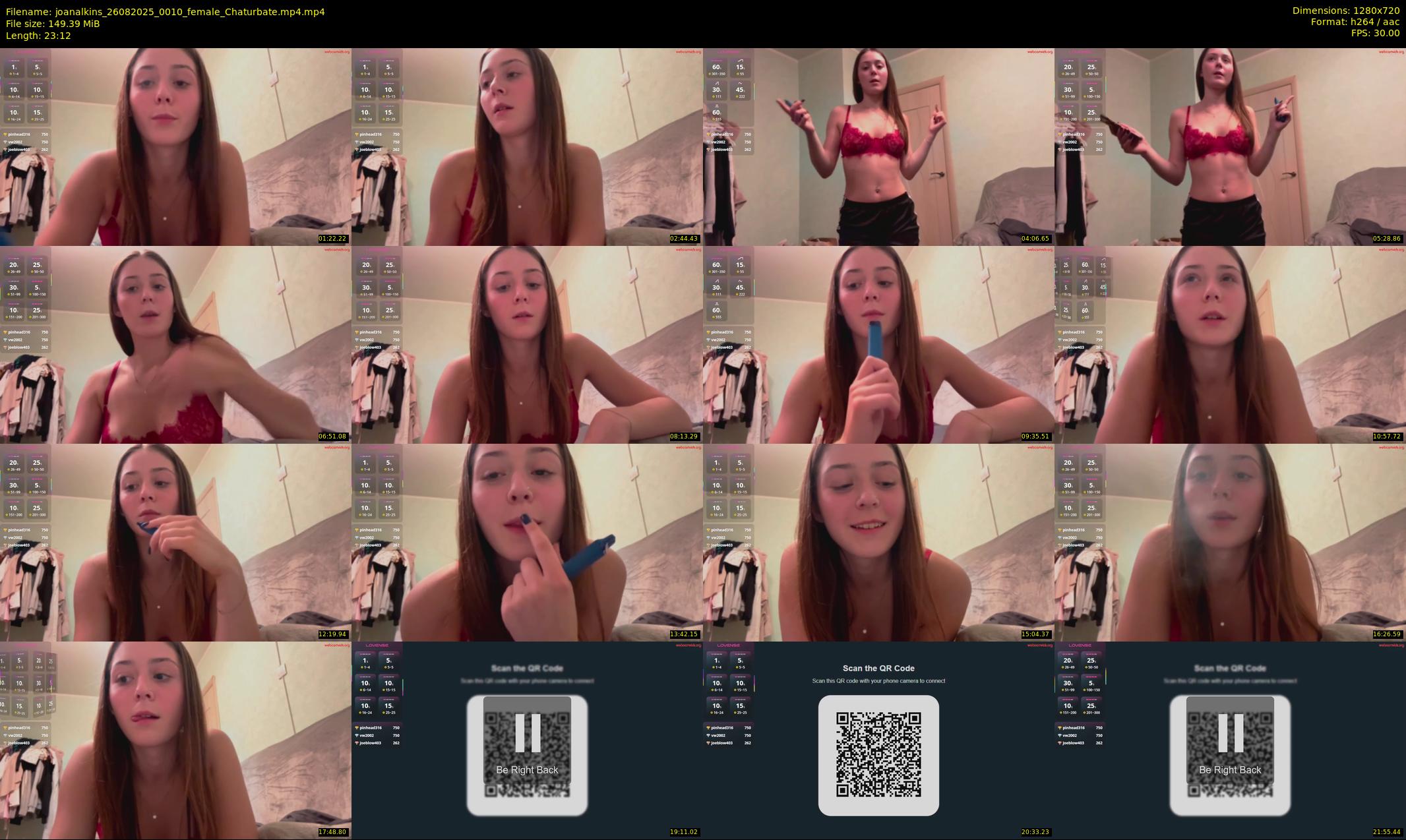 joanalkins — 24 minute Chaturbate female cam show recording, 720p, Aug 26, 2025