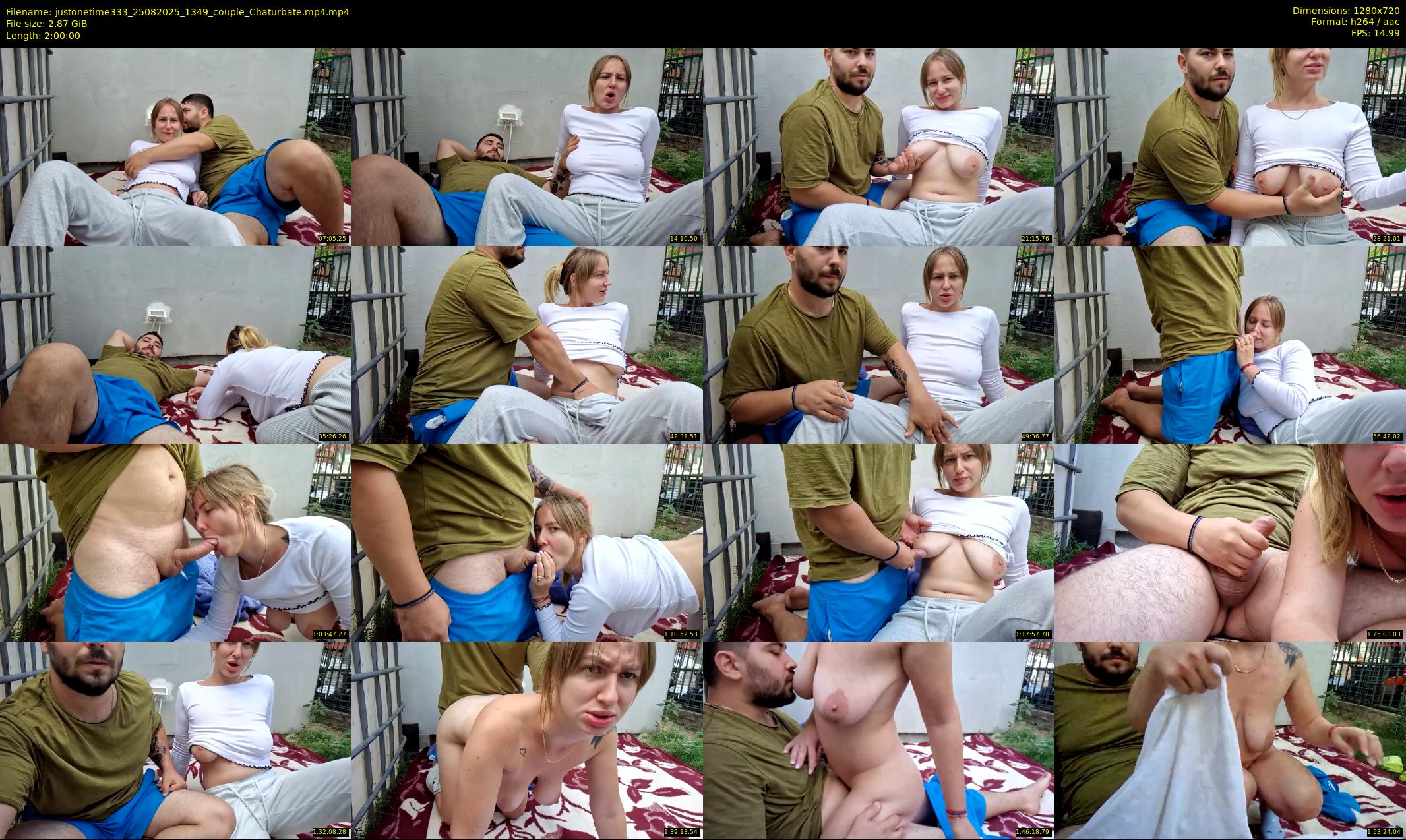 justonetime333 — 120 minute Chaturbate couple cam show recording, 720p, Aug 25, 2025