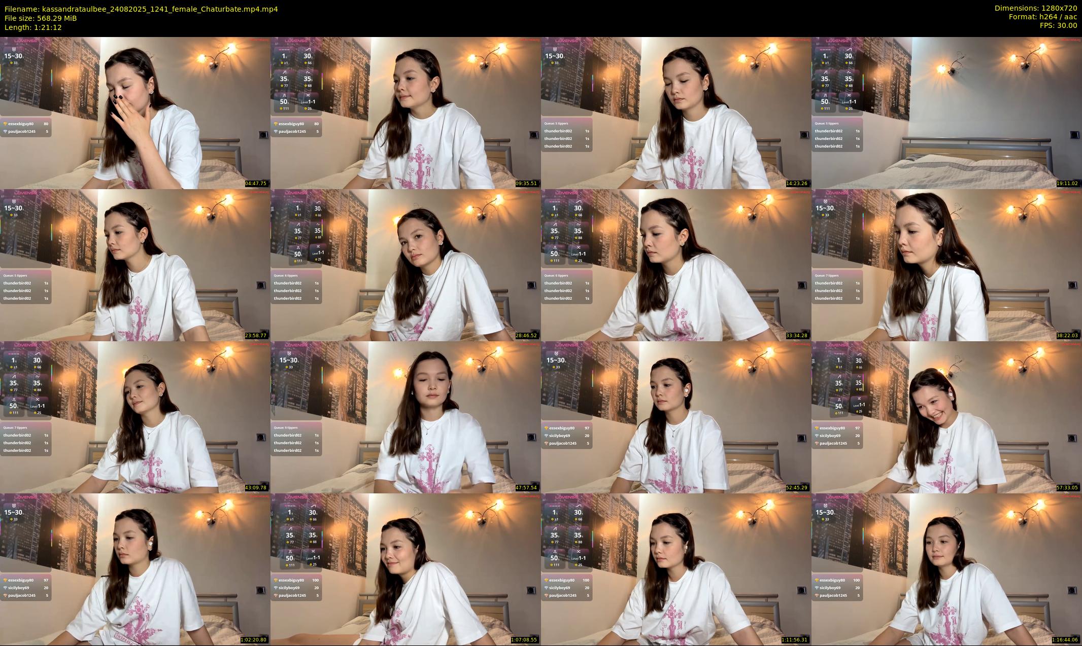kassandrataulbee — 82 minute Chaturbate female cam show recording, 720p, Aug 24, 2025