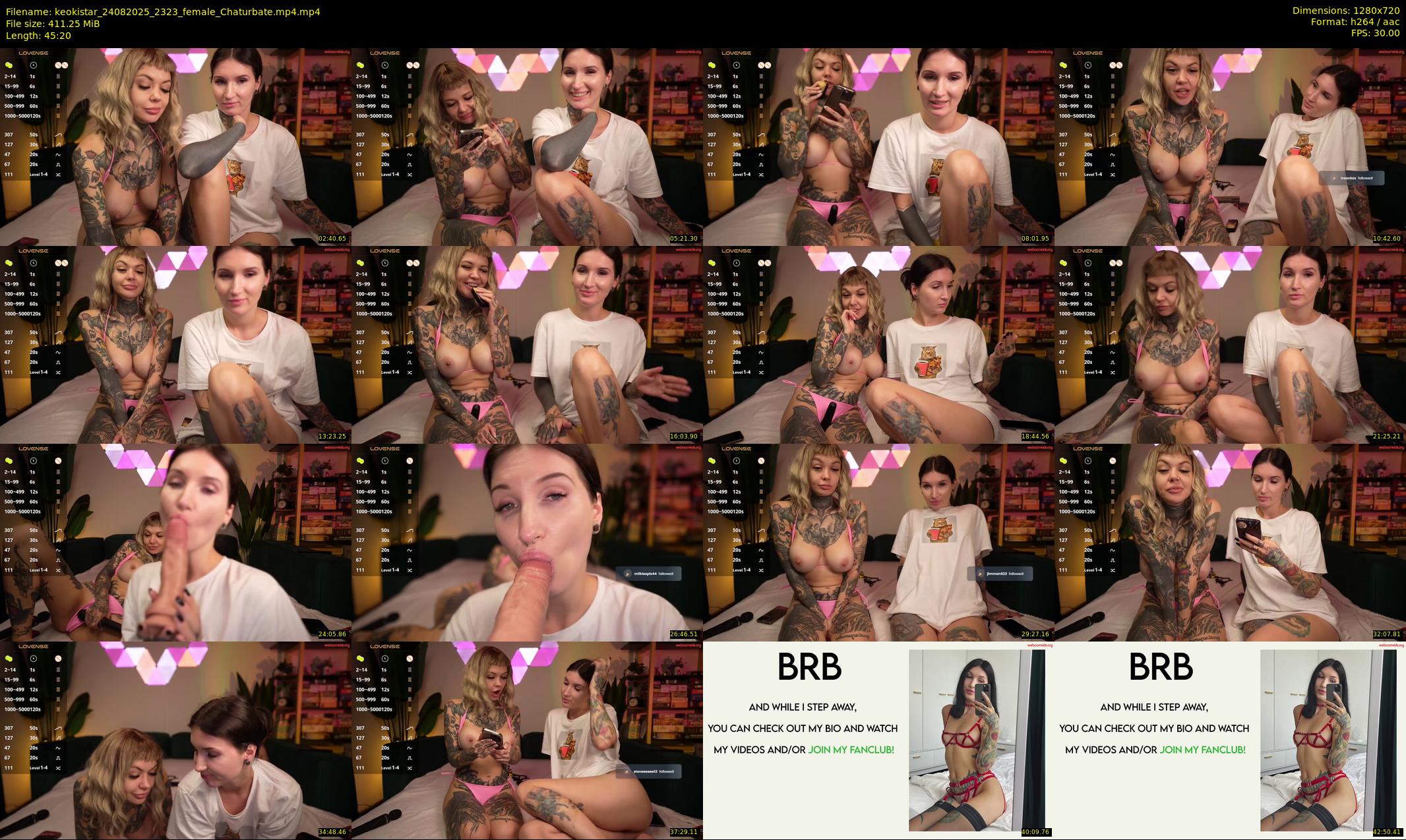 keokistar — 46 minute Chaturbate female cam show recording, 720p, Aug 24, 2025