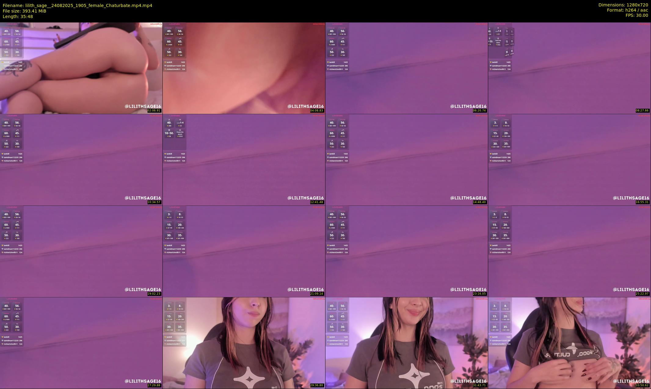 lilith_sage_ — 36 minute Chaturbate female cam show recording, 720p, Aug 24, 2025
