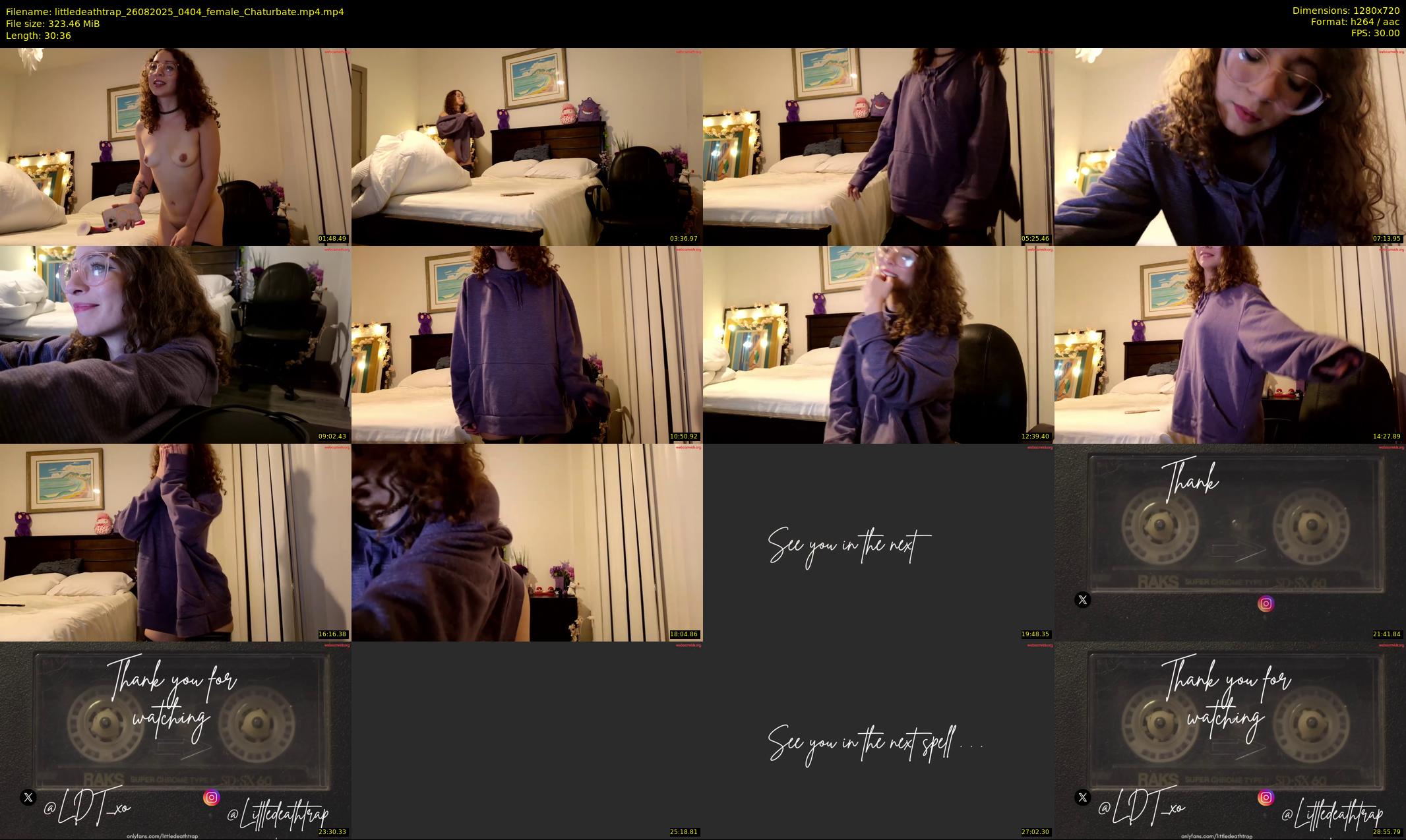 littledeathtrap — 31 minute Chaturbate female cam show recording, 720p, Aug 26, 2025
