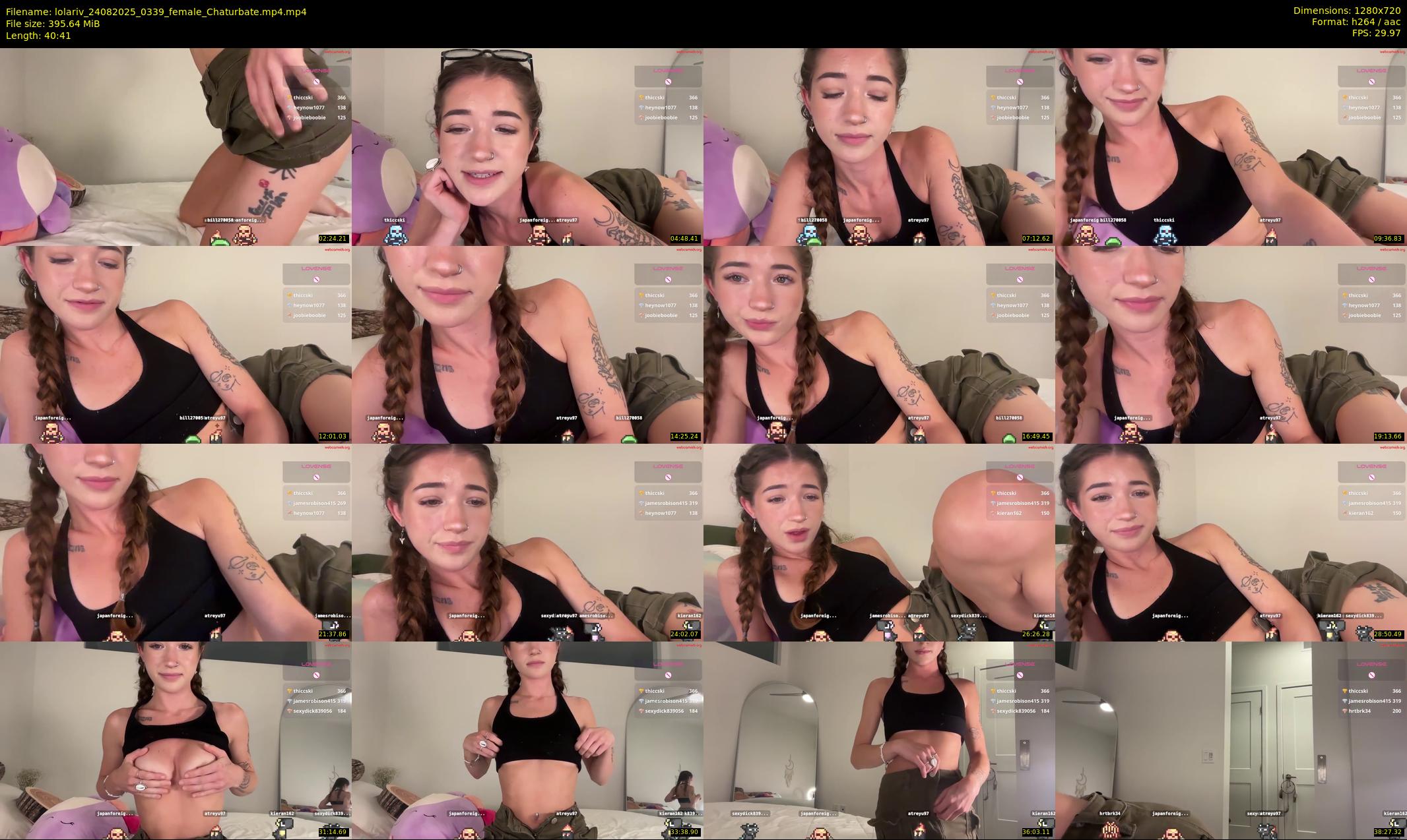 lolariv — 41 minute Chaturbate female cam show recording, 720p, Aug 24, 2025