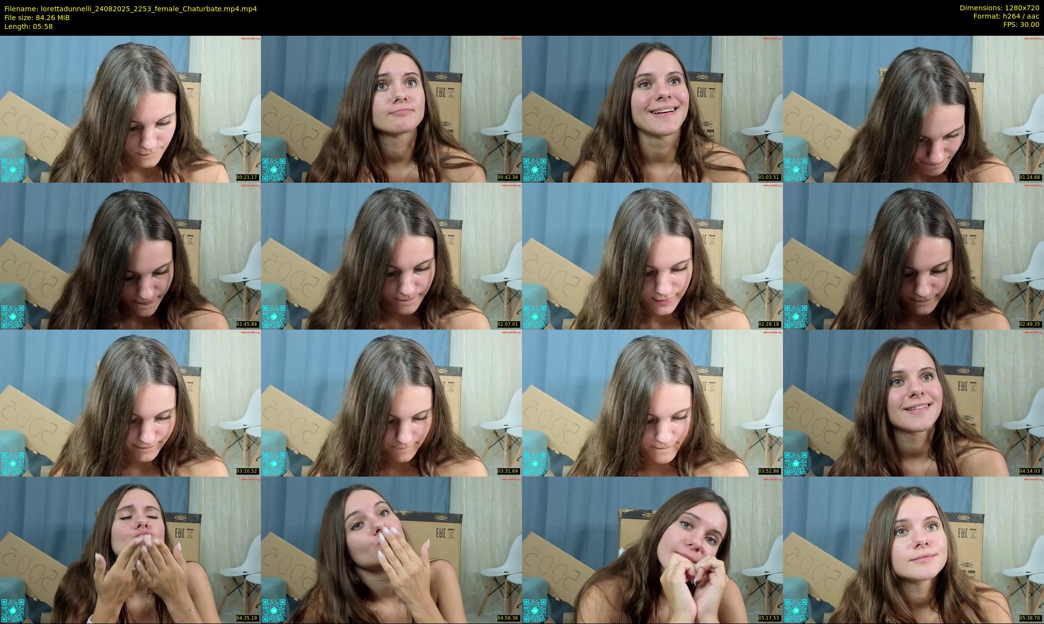 lorettadunnelli — 6 minute Chaturbate female cam show recording, 720p, Aug 24, 2025