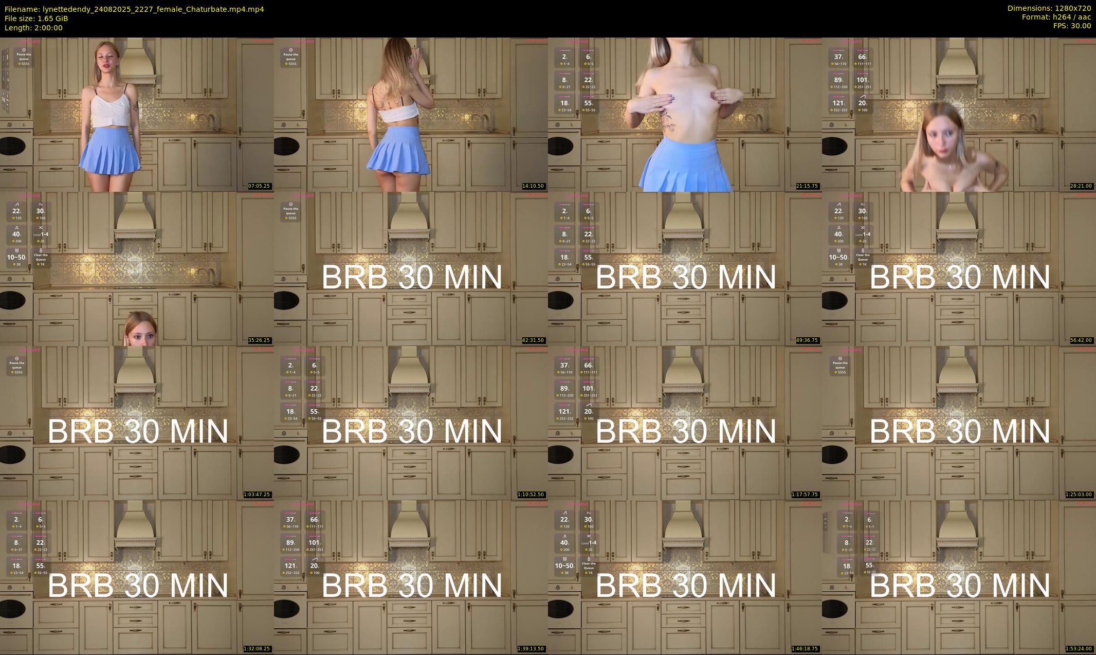 lynettedendy — 120 minute Chaturbate female cam show recording, 720p, Aug 24, 2025
