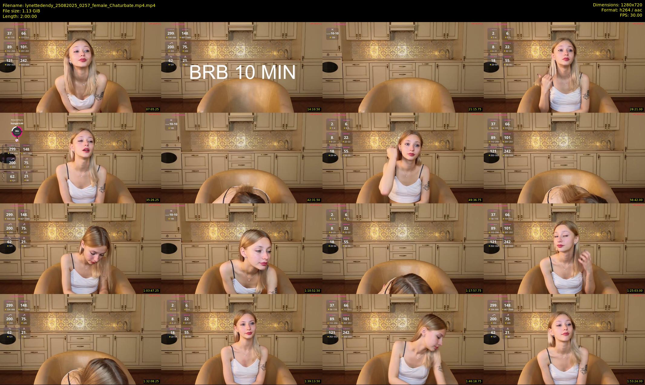 lynettedendy — 120 minute Chaturbate female cam show recording, 720p, Aug 25, 2025