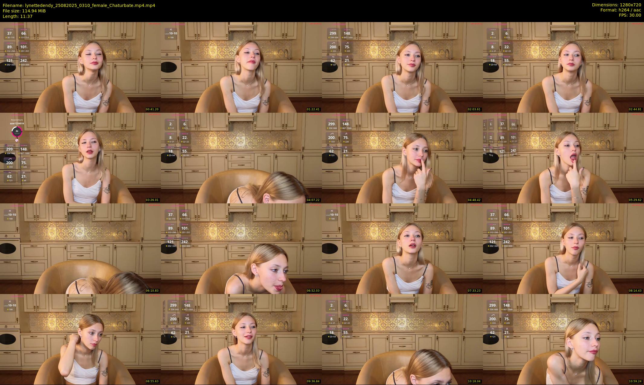 lynettedendy — 12 minute Chaturbate female cam show recording, 720p, Aug 25, 2025