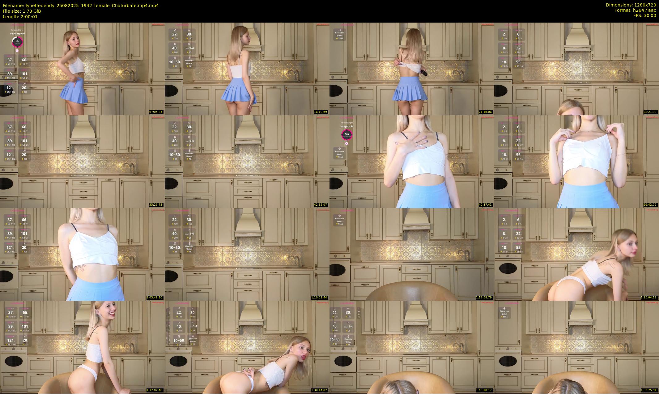 lynettedendy — 121 minute Chaturbate female cam show recording, 720p, Aug 25, 2025