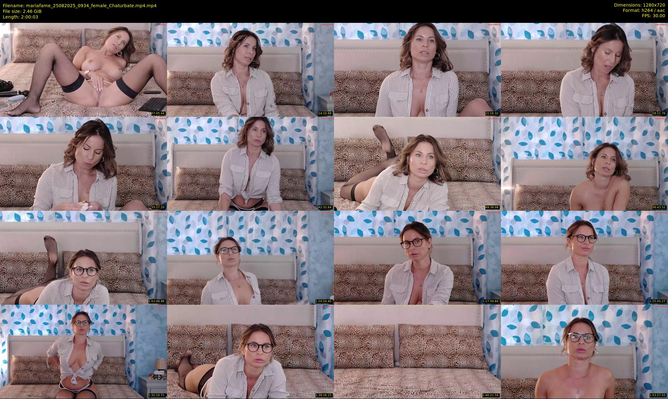 mariafame — 121 minute Chaturbate female cam show recording, 720p, Aug 25, 2025