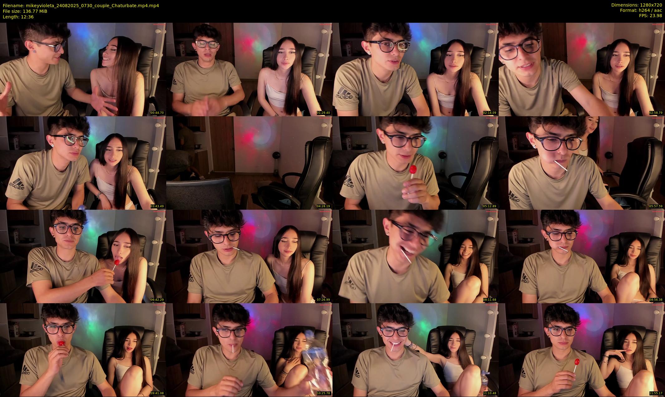 mikeyvioleta — 13 minute Chaturbate couple cam show recording, 720p, Aug 24, 2025