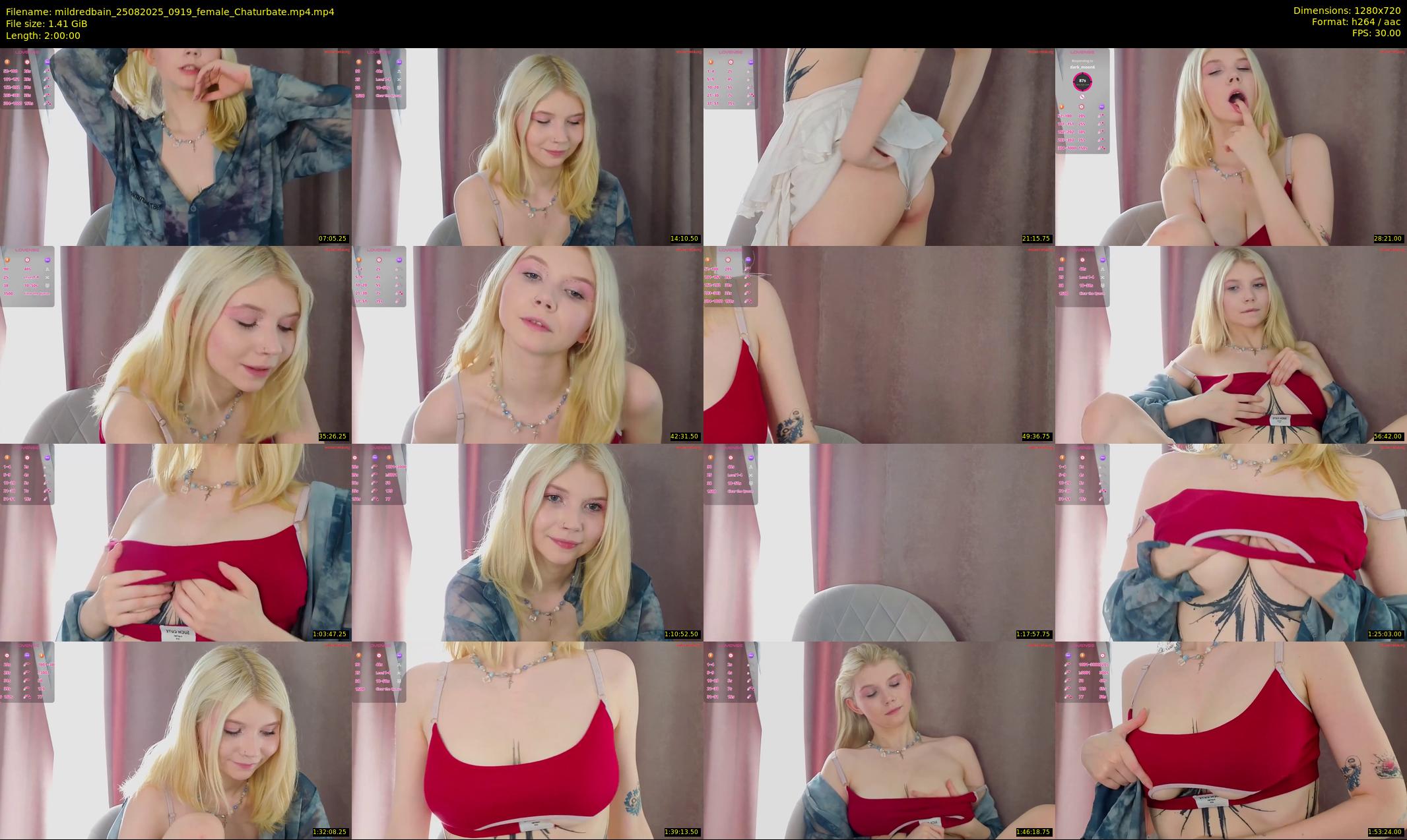 mildredbain — 120 minute Chaturbate female cam show recording, 720p, Aug 25, 2025