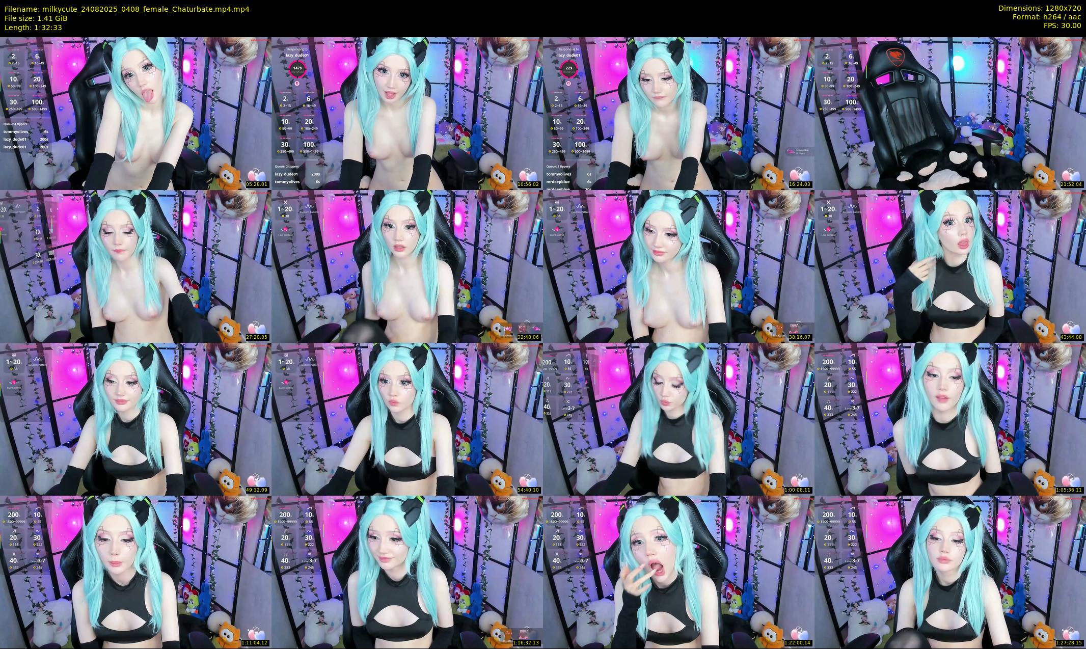 milkycute — 93 minute Chaturbate female cam show recording, 720p, Aug 24, 2025