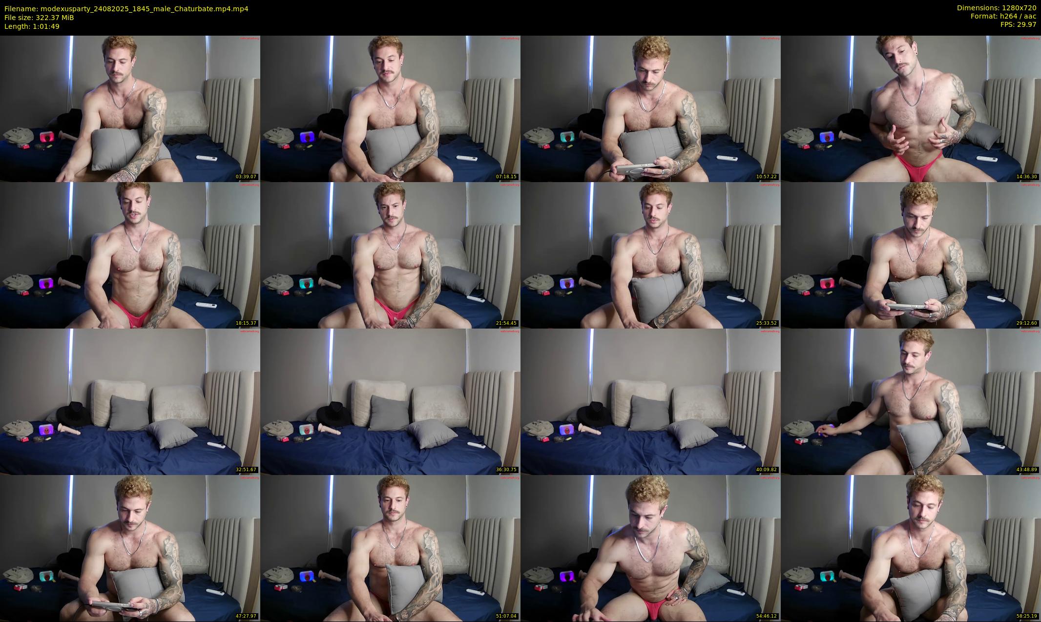 modexusparty — 62 minute Chaturbate male cam show recording, 720p, Aug 24, 2025