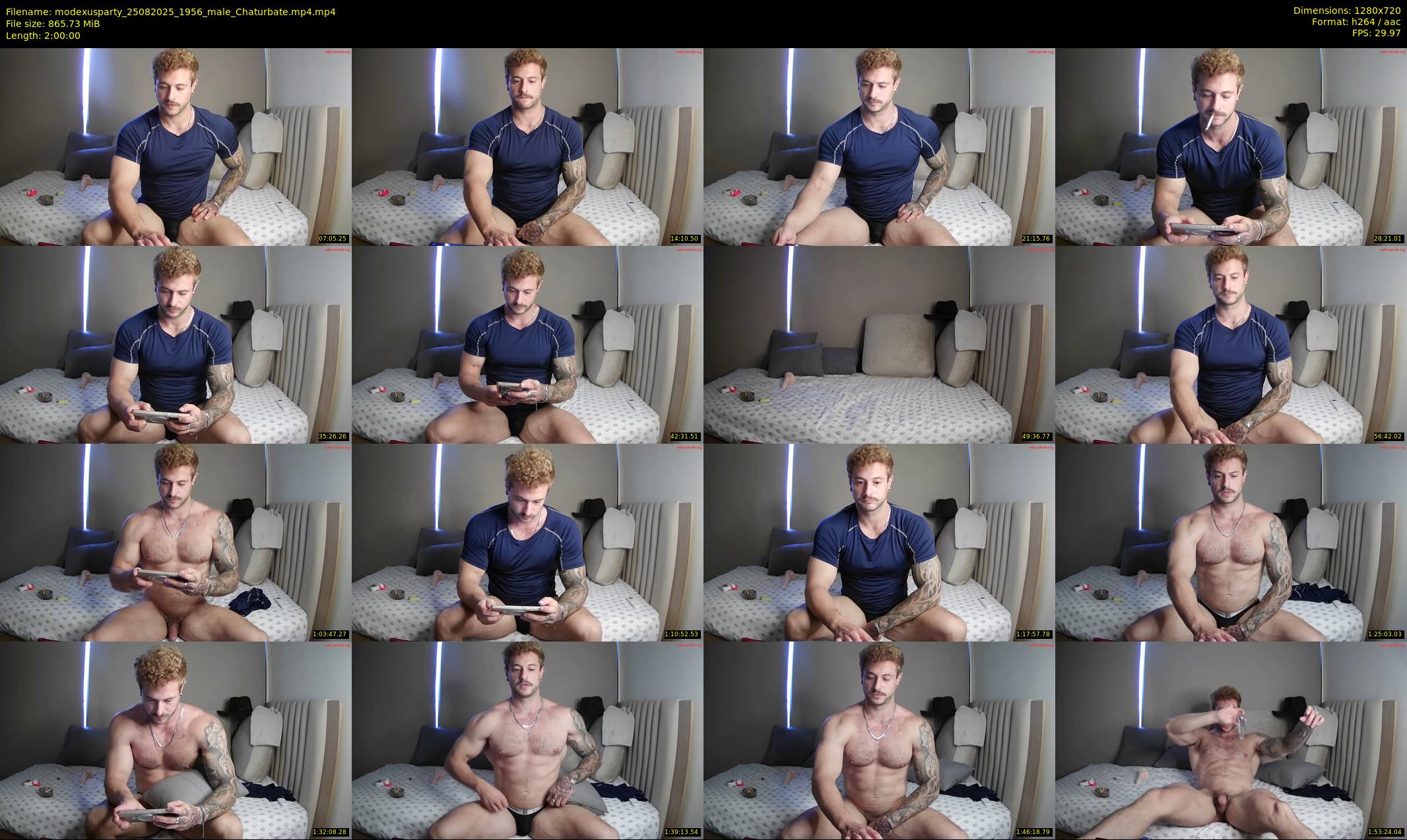 modexusparty — 120 minute Chaturbate male cam show recording, 720p, Aug 25, 2025