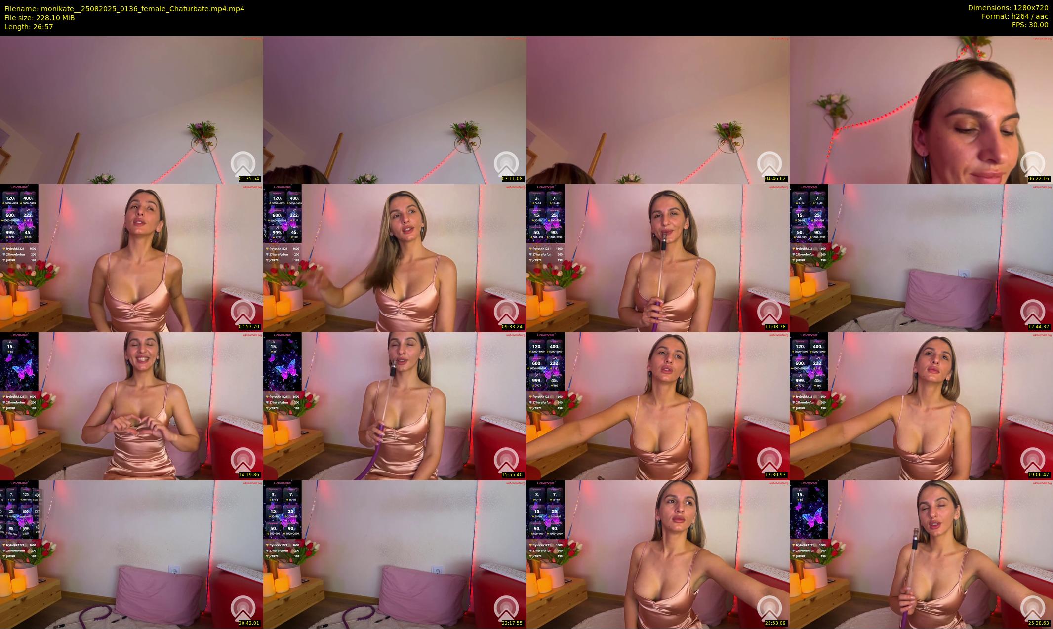 monikate_ — 27 minute Chaturbate couple cam show recording, 720p, Aug 25, 2025