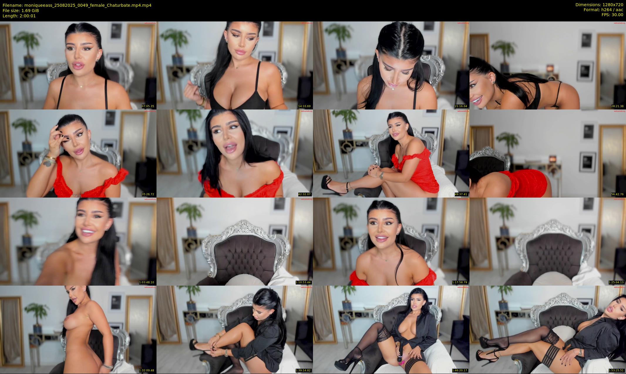 moniqueeass — 121 minute Chaturbate female cam show recording, 720p, Aug 25, 2025