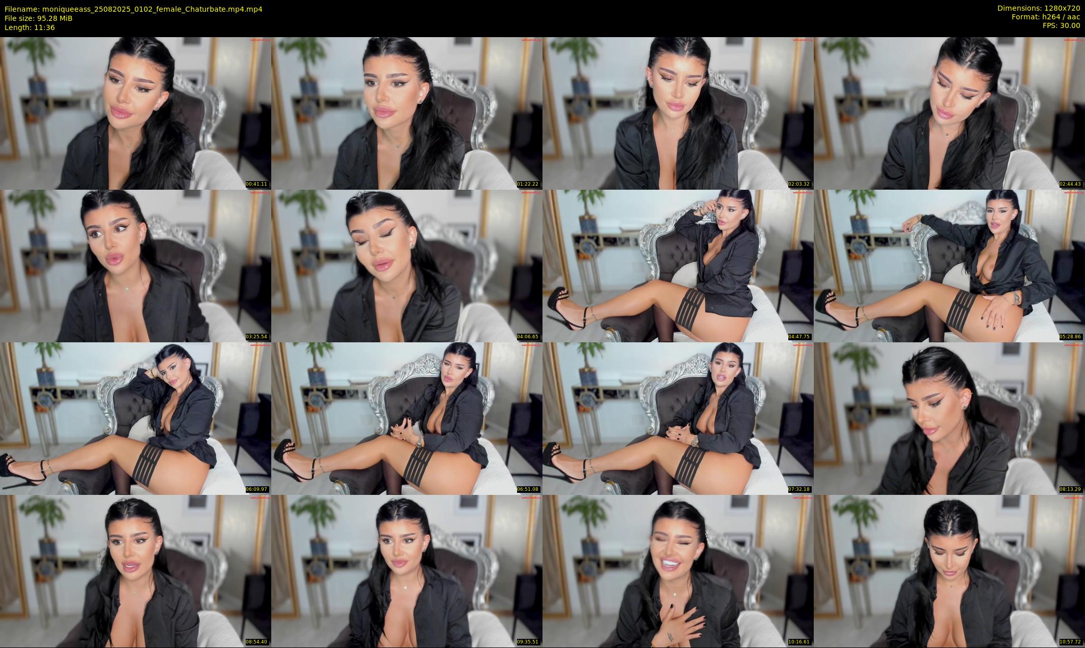 moniqueeass — 12 minute Chaturbate female cam show recording, 720p, Aug 25, 2025