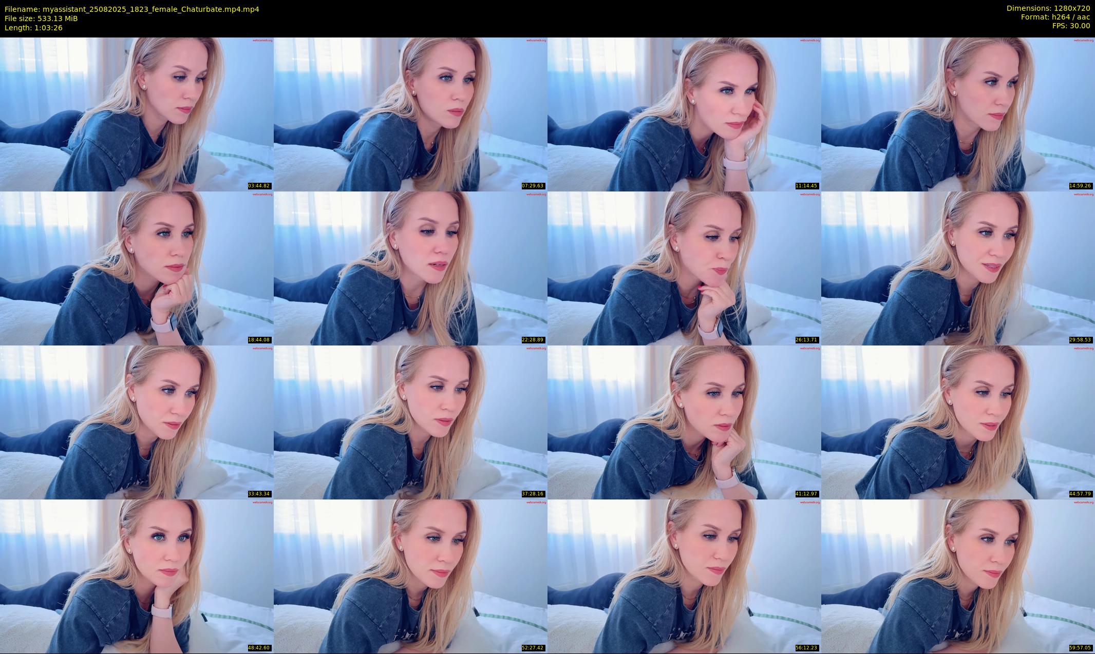 myassistant — 64 minute Chaturbate female cam show recording, 720p, Aug 25, 2025
