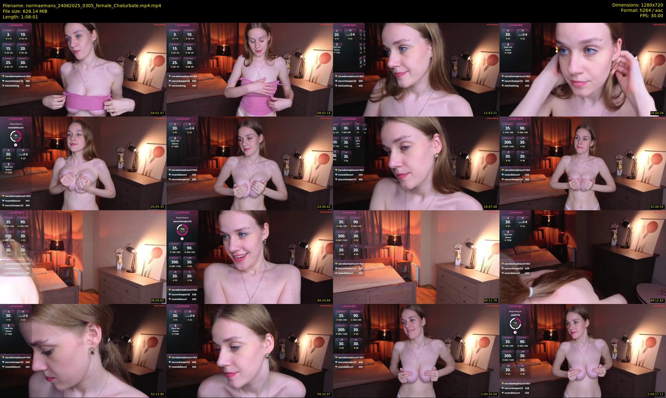 normaemans — 69 minute Chaturbate female cam show recording, 720p, Aug 24, 2025