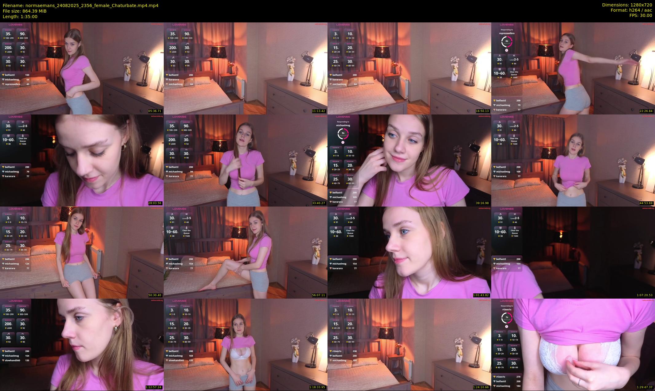 normaemans — 95 minute Chaturbate female cam show recording, 720p, Aug 24, 2025