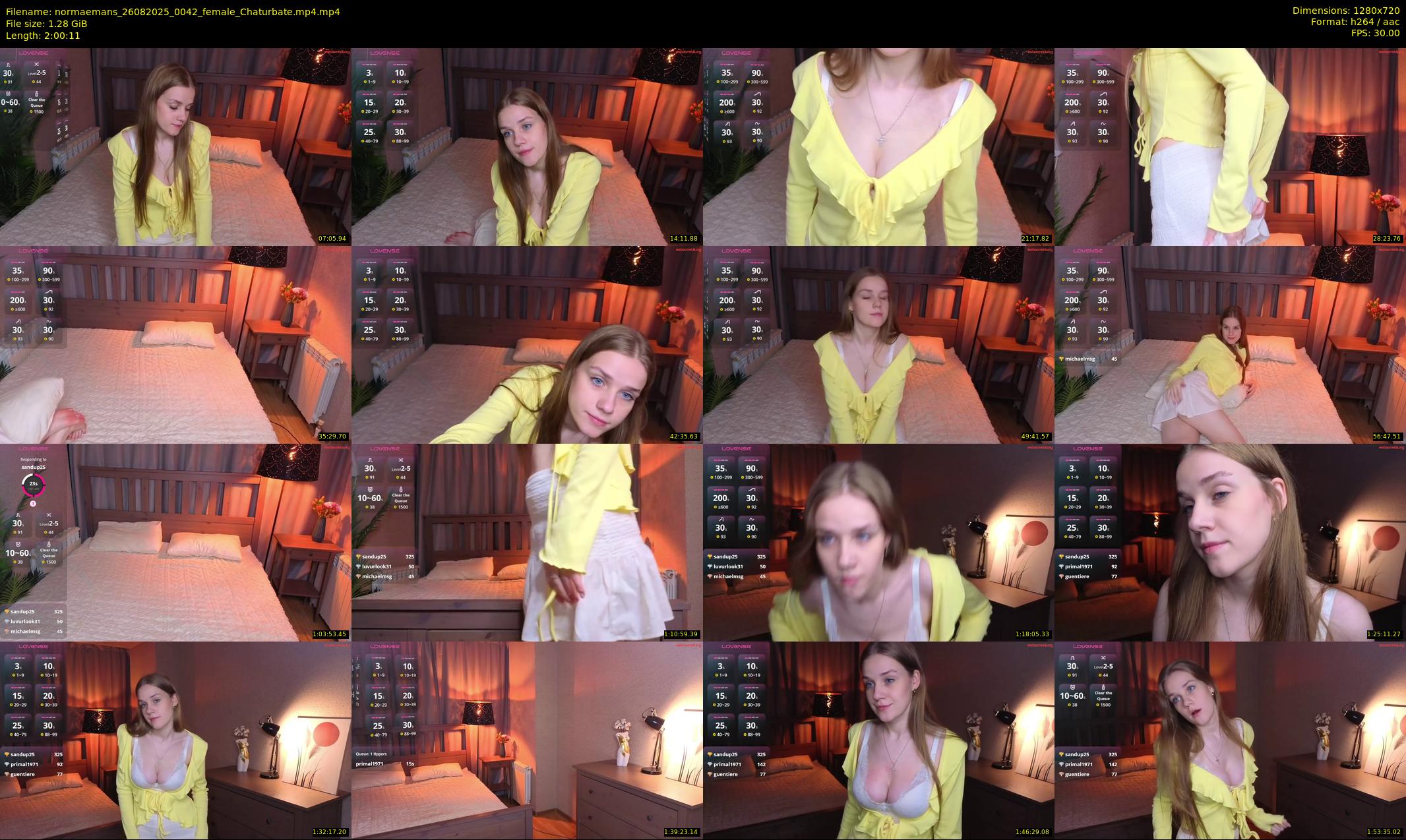 normaemans — 121 minute Chaturbate female cam show recording, 720p, Aug 26, 2025