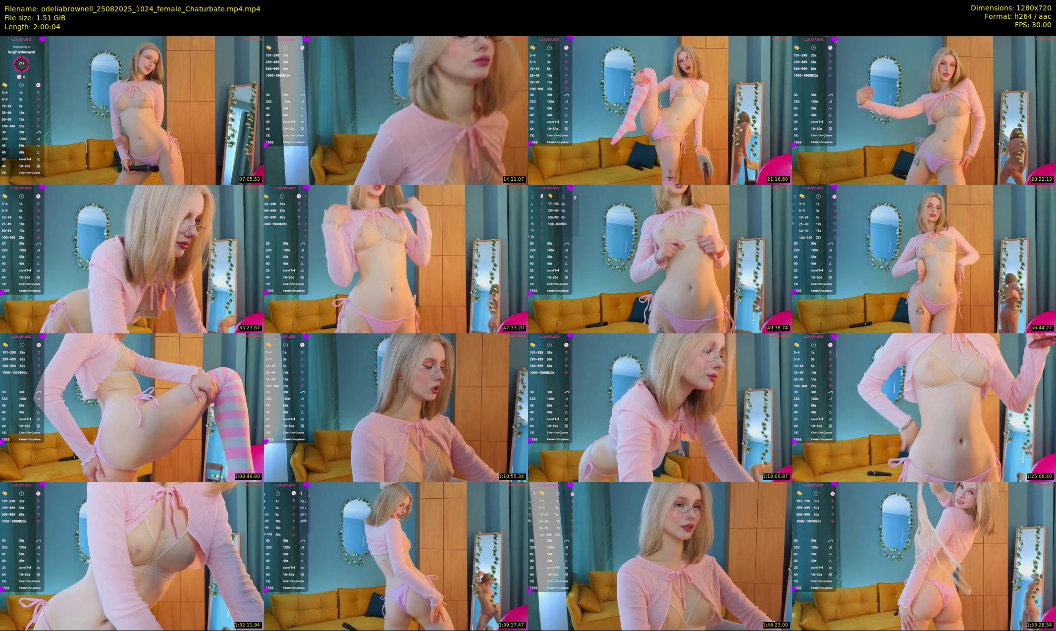 odeliabrownell — 121 minute Chaturbate female cam show recording, 720p, Aug 25, 2025