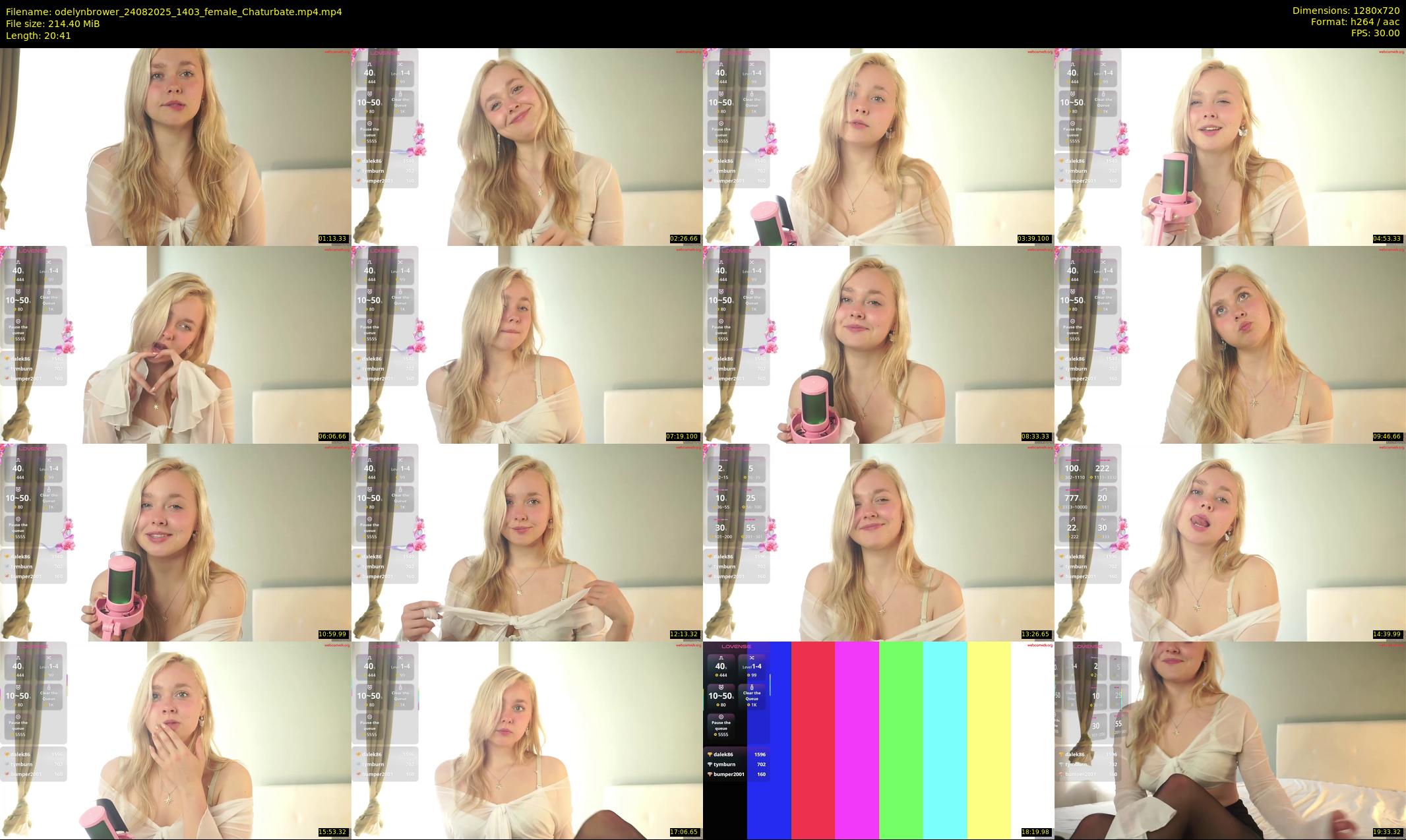 odelynbrower — 21 minute Chaturbate female cam show recording, 720p, Aug 24, 2025