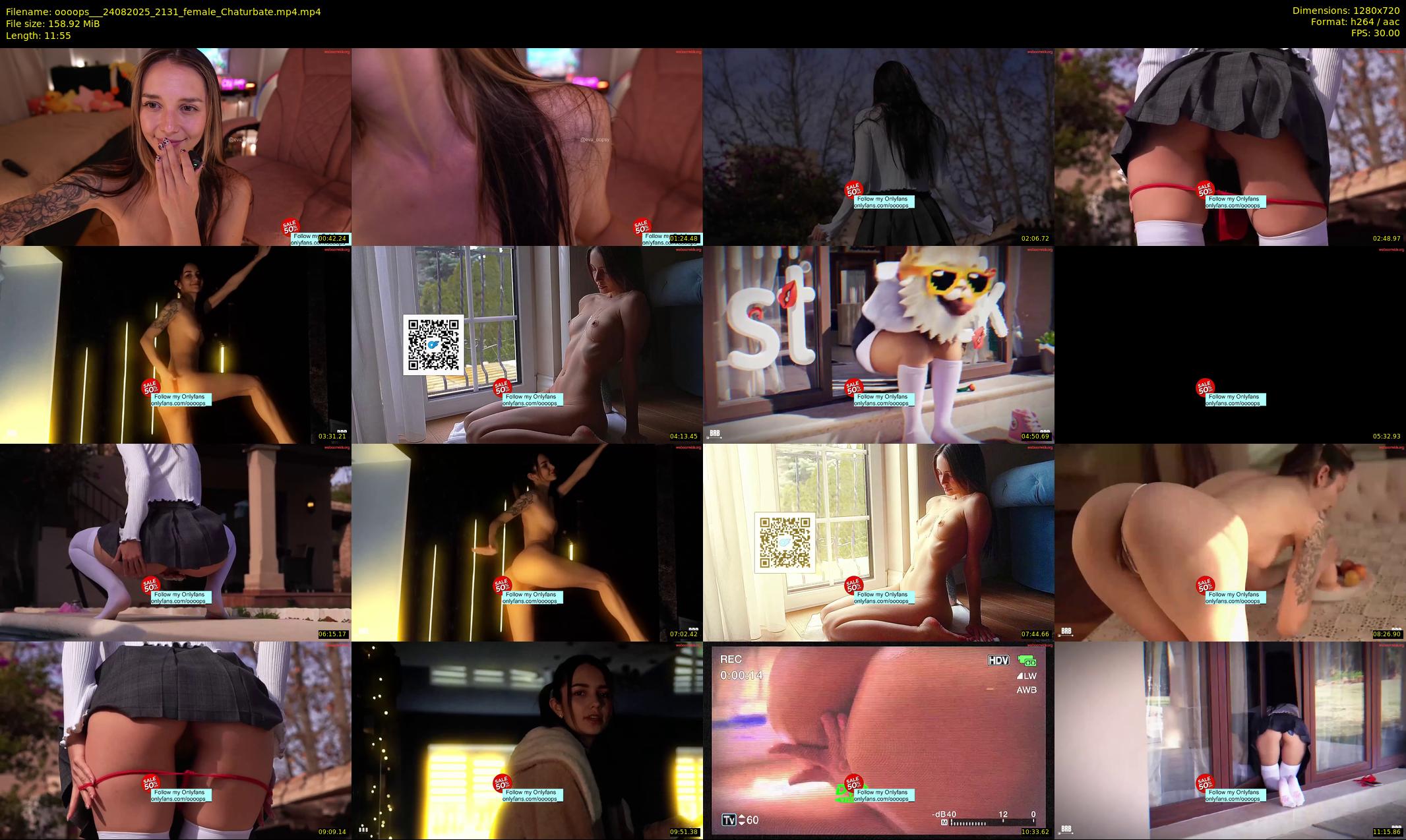oooops__ — 12 minute Chaturbate female cam show recording, 720p, Aug 24, 2025