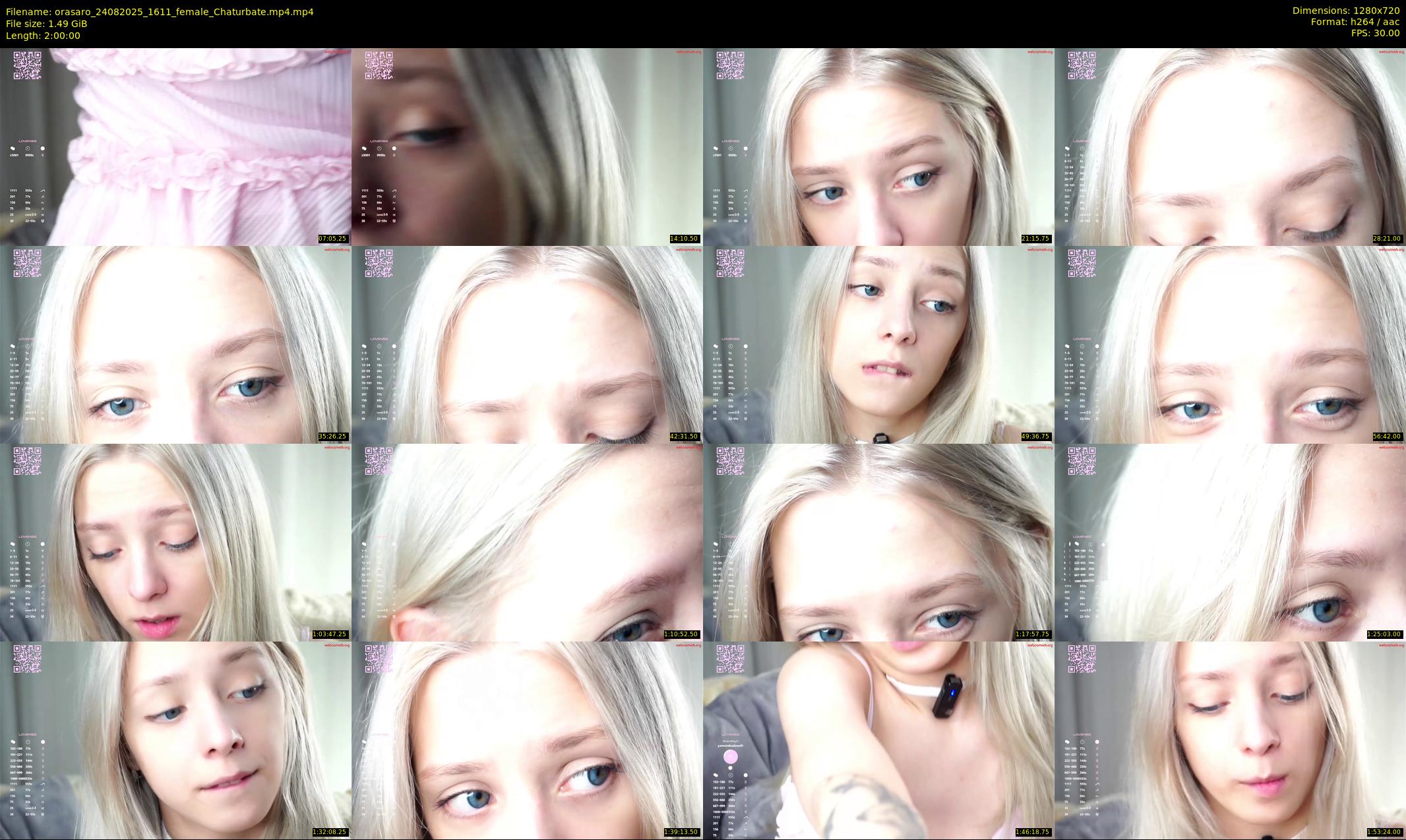 orasaro — 120 minute Chaturbate female cam show recording, 720p, Aug 24, 2025