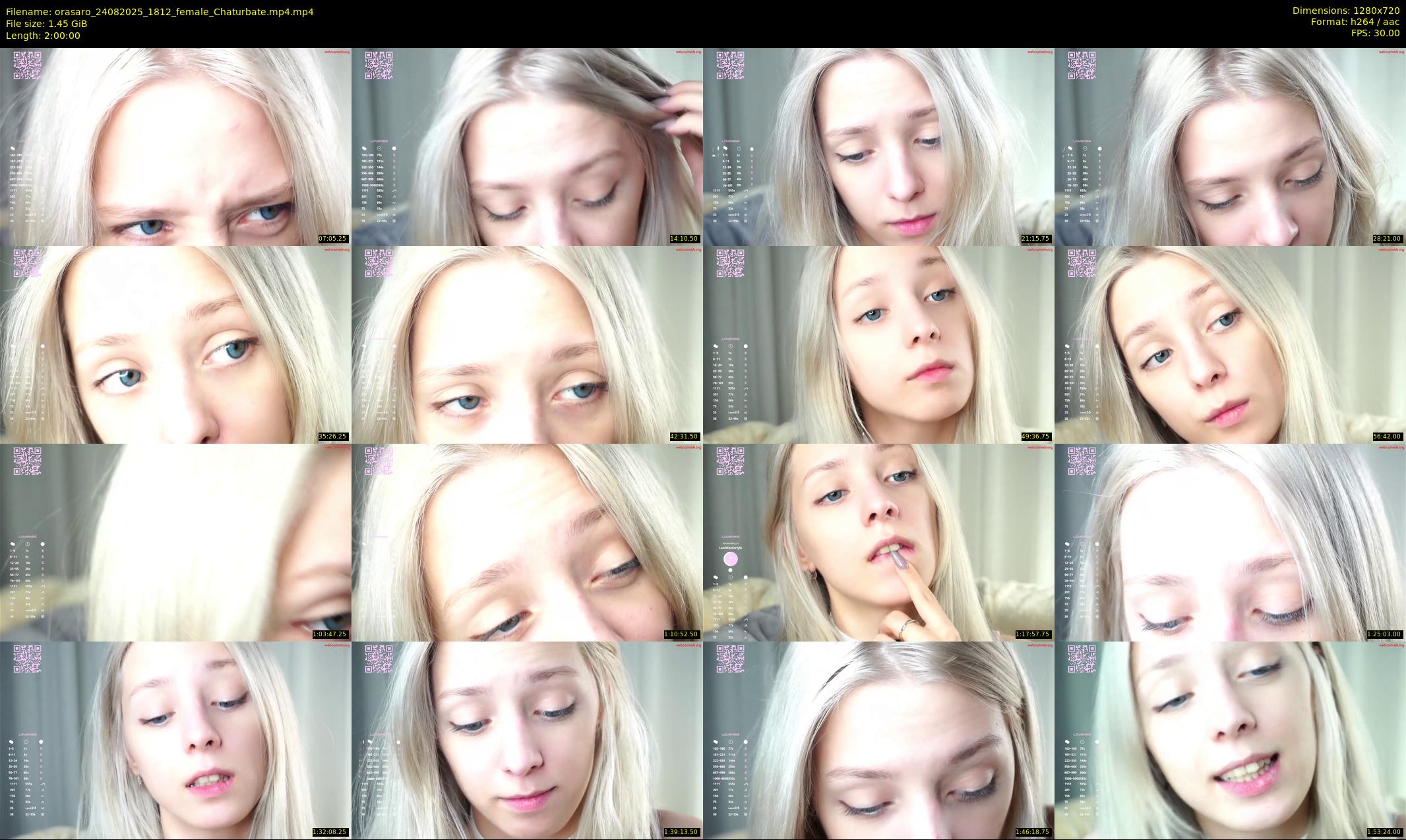 orasaro — 120 minute Chaturbate female cam show recording, 720p, Aug 24, 2025