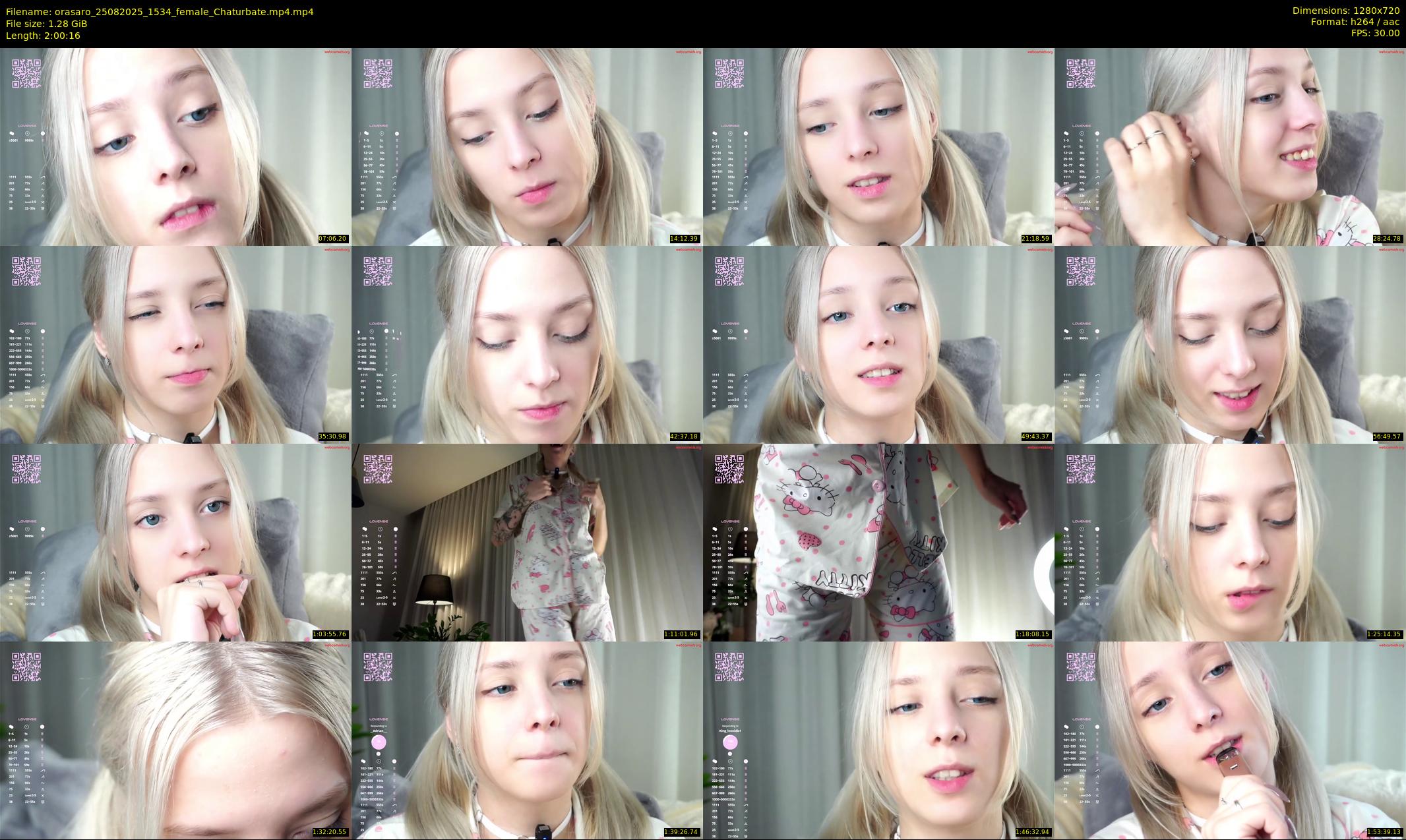 orasaro — 121 minute Chaturbate female cam show recording, 720p, Aug 25, 2025