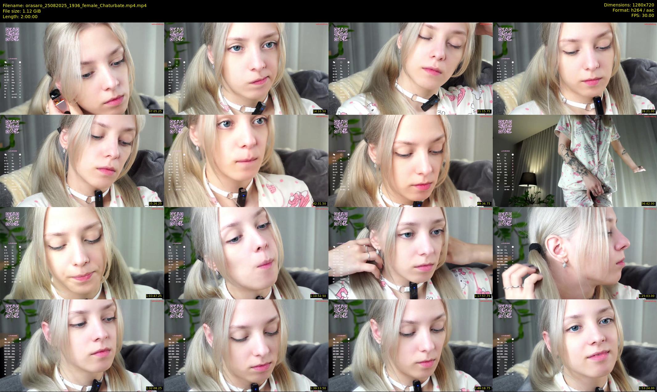 orasaro — 120 minute Chaturbate female cam show recording, 720p, Aug 25, 2025